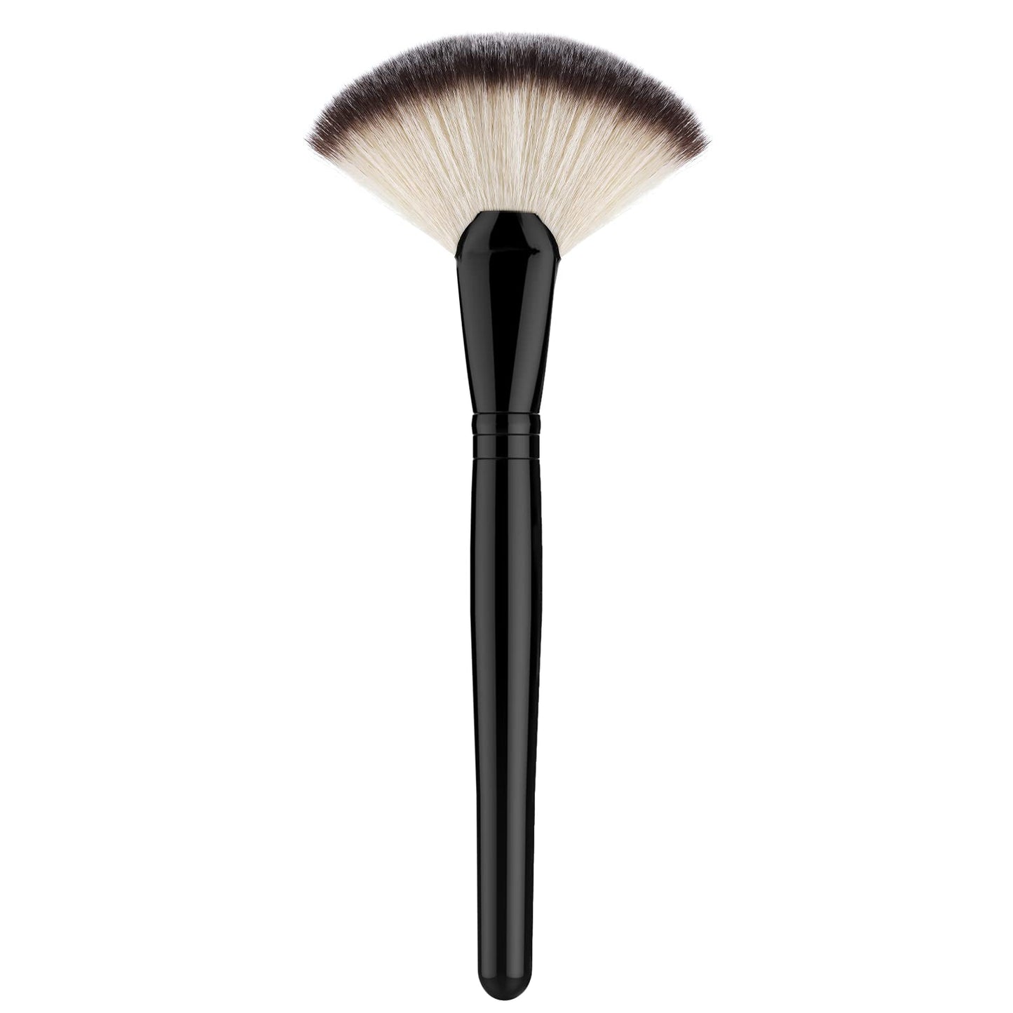 Fan Makeup Brush, Luxspire Professional Highlighting Make Up Brush Blush Bronzer Cheekbones Brush, Single Large Soft & Dense Face Blush Powder Foundation Brushes Make Up Tool, Black