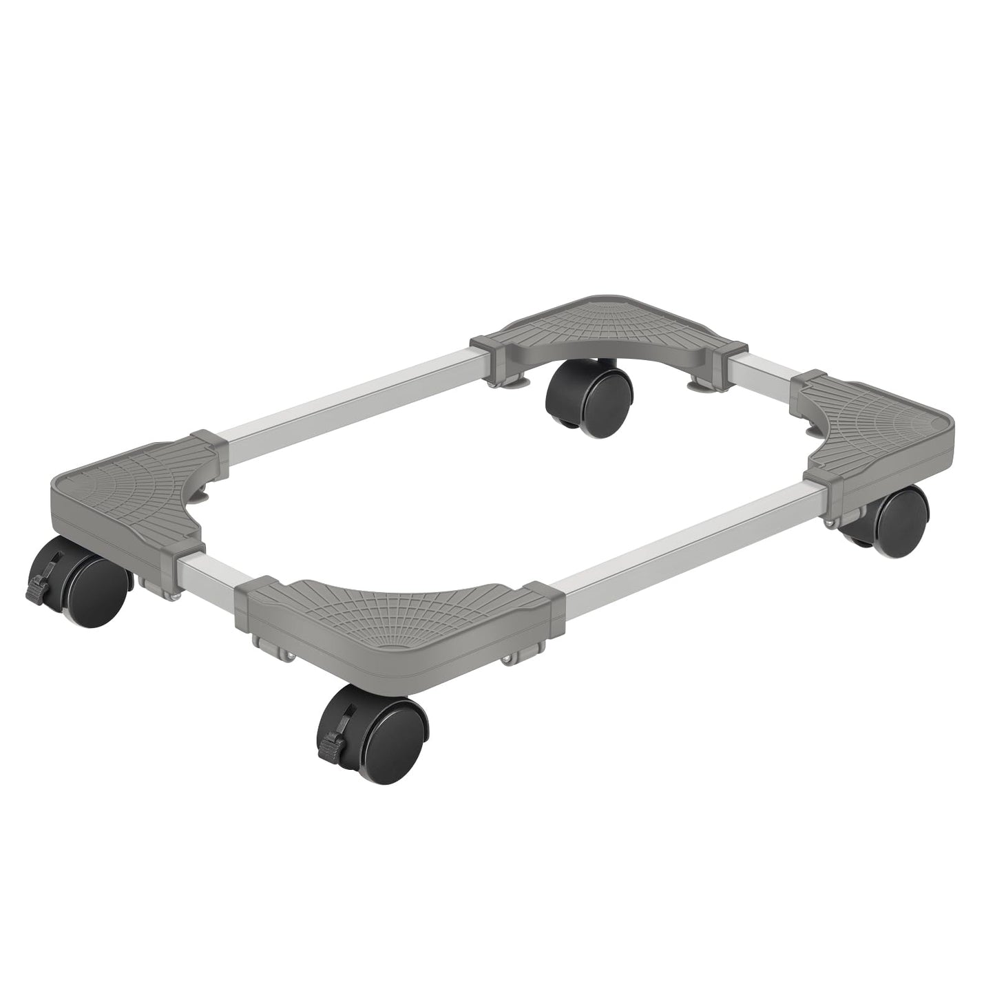 Liitrton Mobile CPU Stand Adjustable Computer Tower Stand with 4 Caster Wheels Fits Most PC (White)