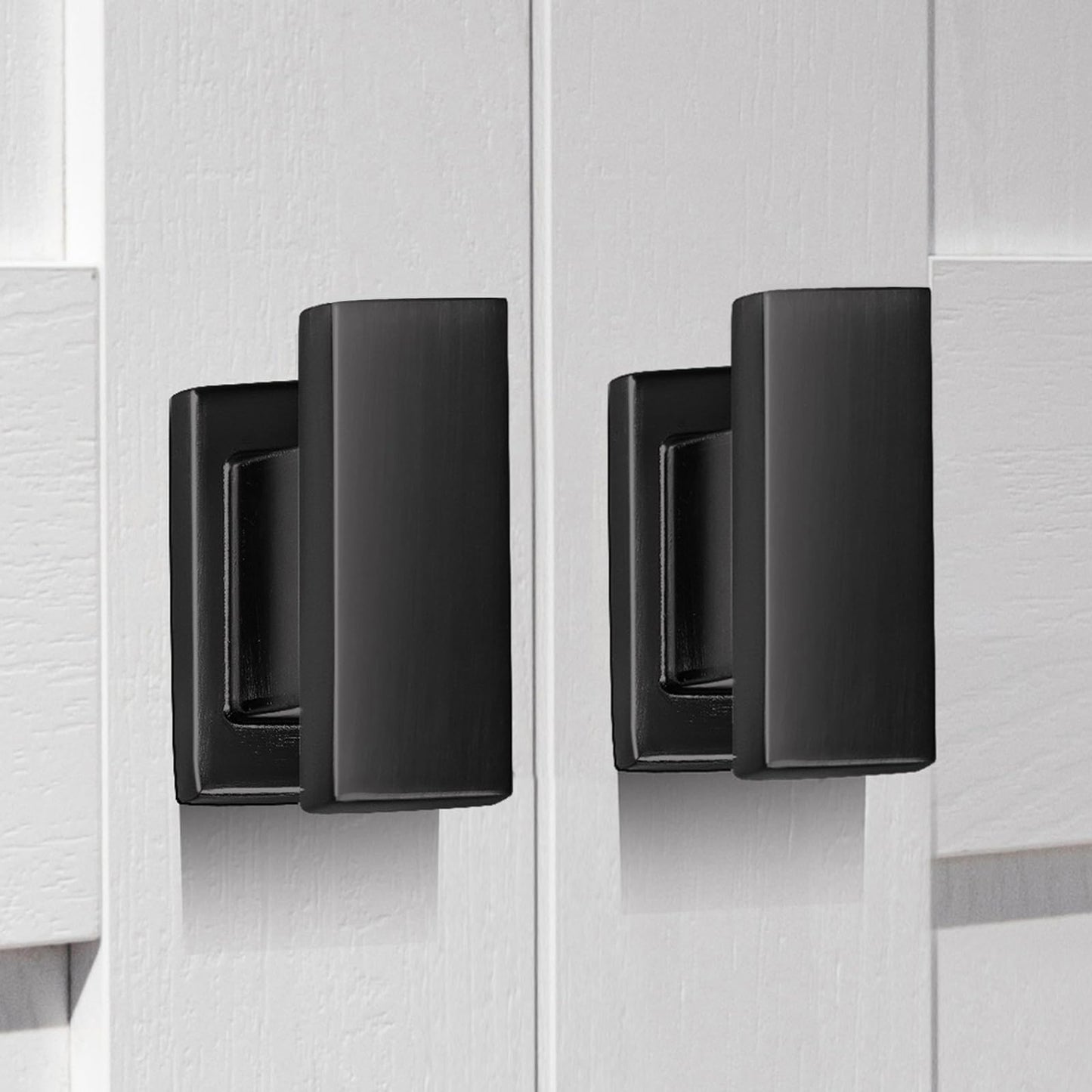 VEHCIL 20 Pack Square Matte Black Cabinet Knobs Black Drawer Dresser Knobs Cabinet Handles for Cupboard Closet Bathroom Kitchen Cabinet Hardware,Solid Zinc Alloy