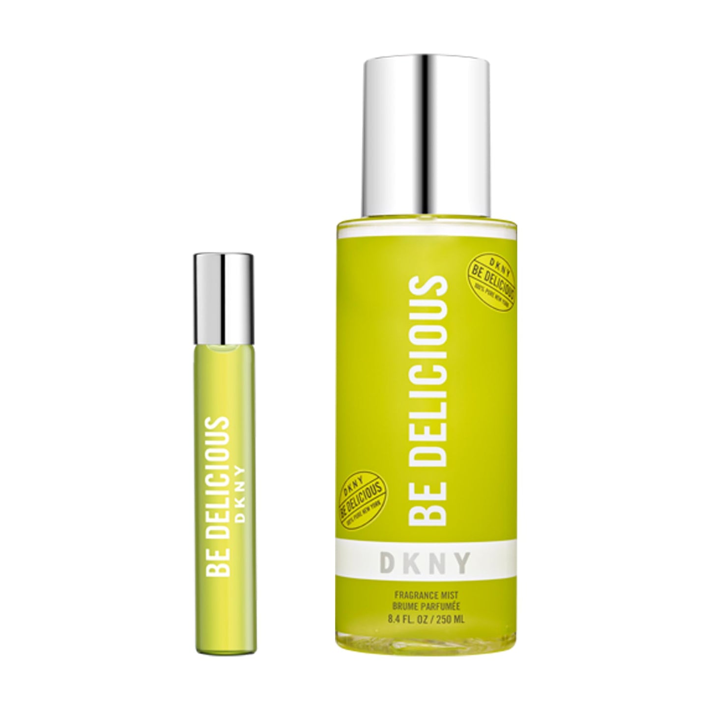 DKNY Be Delicious Eau de Parfum Bundle - Purse Spray (Travel Size) 0.5 Fl. Oz. & Fragrance Mist 8.4 Fl. Oz. - Long Lasting Floral Fruity Fragrance