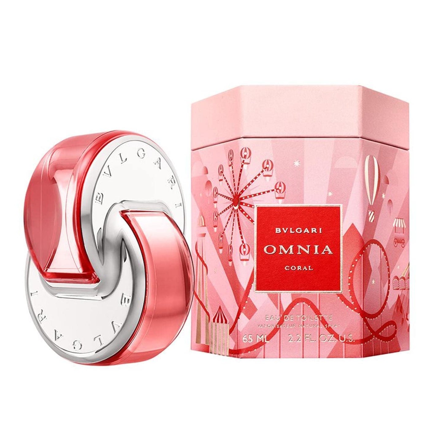 Omnia Coral By Bvlgari Eau De Toilette Spray For Women 2.2 oz, Red