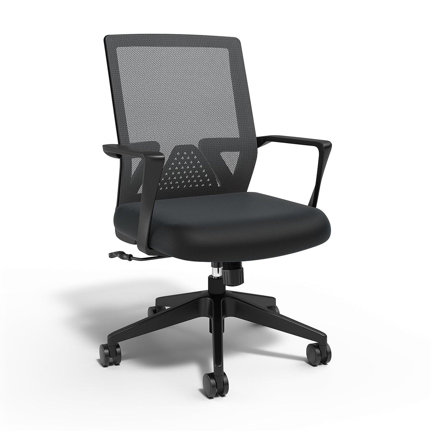 Staples Cartwright Ergonomic Office Desk Chair, Adjustable with Breathable Mesh & Lumbar Support, Perfect for Home & Office, Black