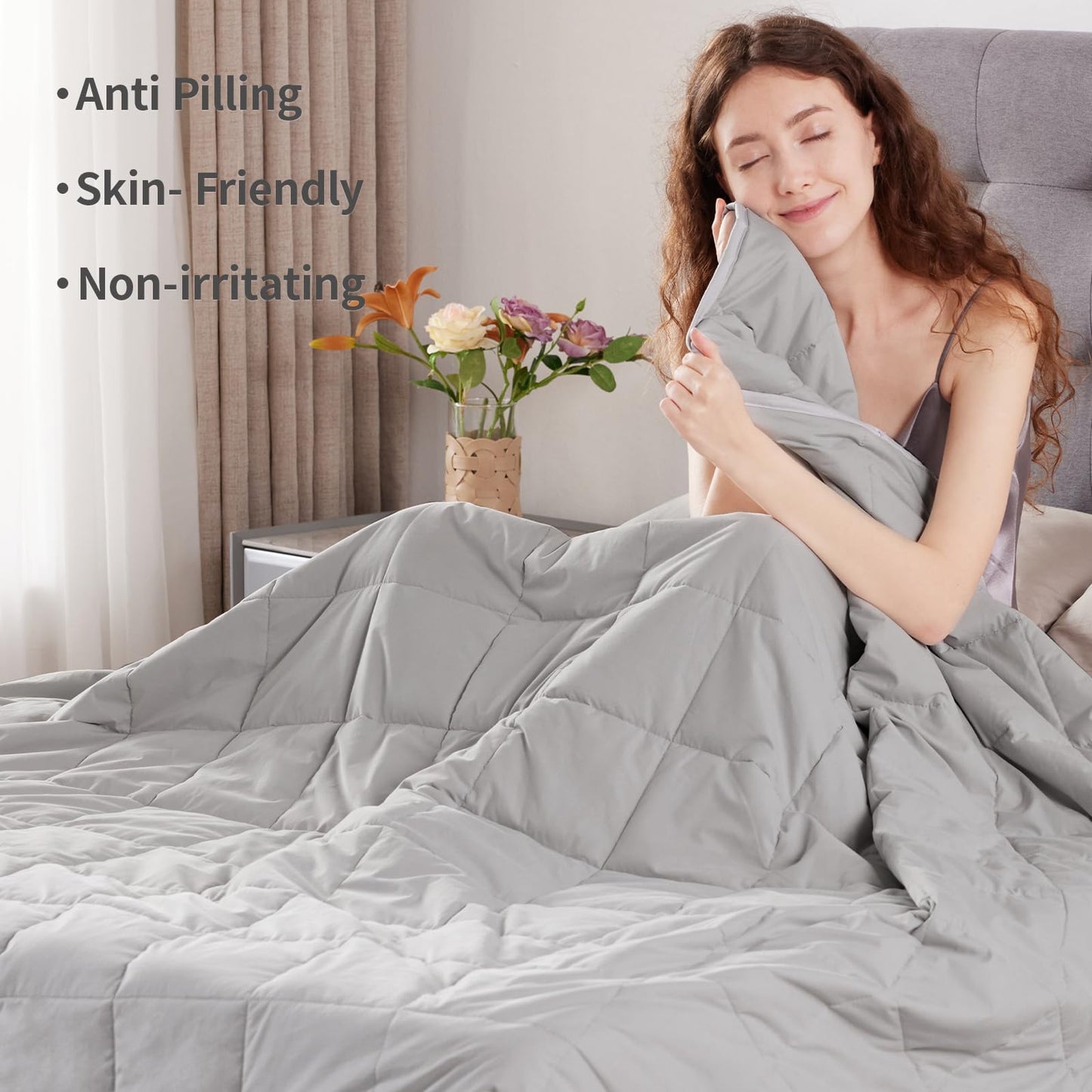 Weighted Blanket(80"x87" 20lbs King Size),Ultra Soft and Cozy Cooling Weighted Blanket for Adult,Heavy Blanket with Machine Washable Soft Blanket