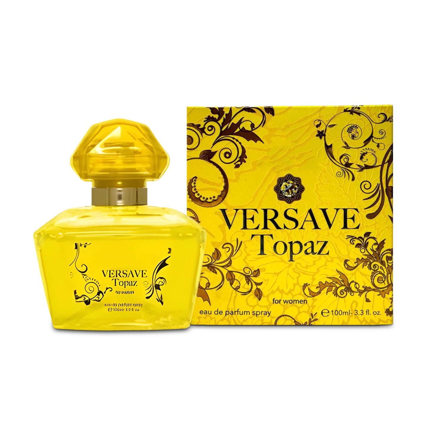 A CENTER Versave Topaz Eau de Parfum Spray for Women,Wonderful Gift,Gourmand Fragrance,Daytime and Casual Use,for all Skin Types,a Classic Bottle,3.4 Fluid Ounce