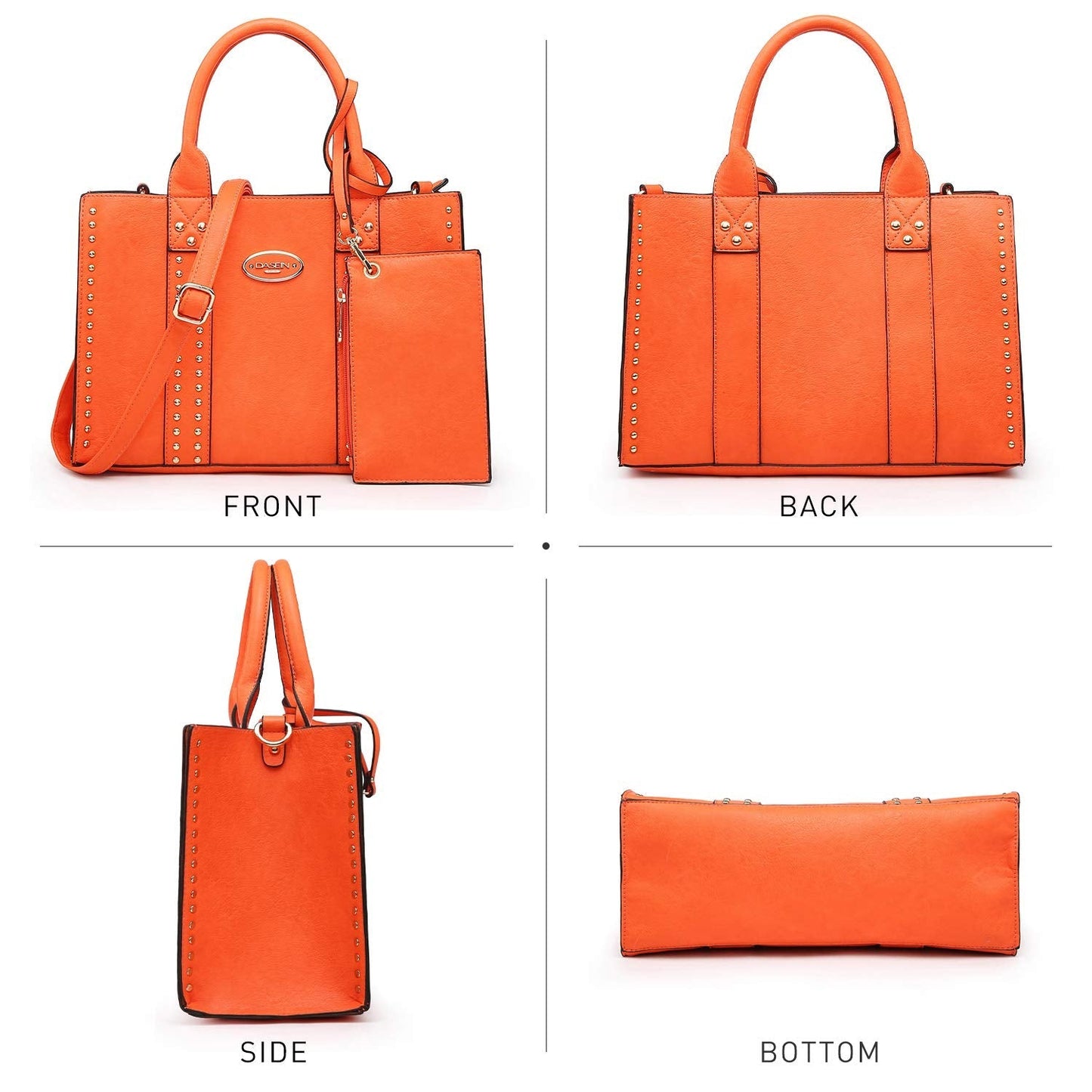 Dasein Purses Handbags for Women Tote Wallet Set Top Handle Satchel Shoulder Hobo Bag 3pcs