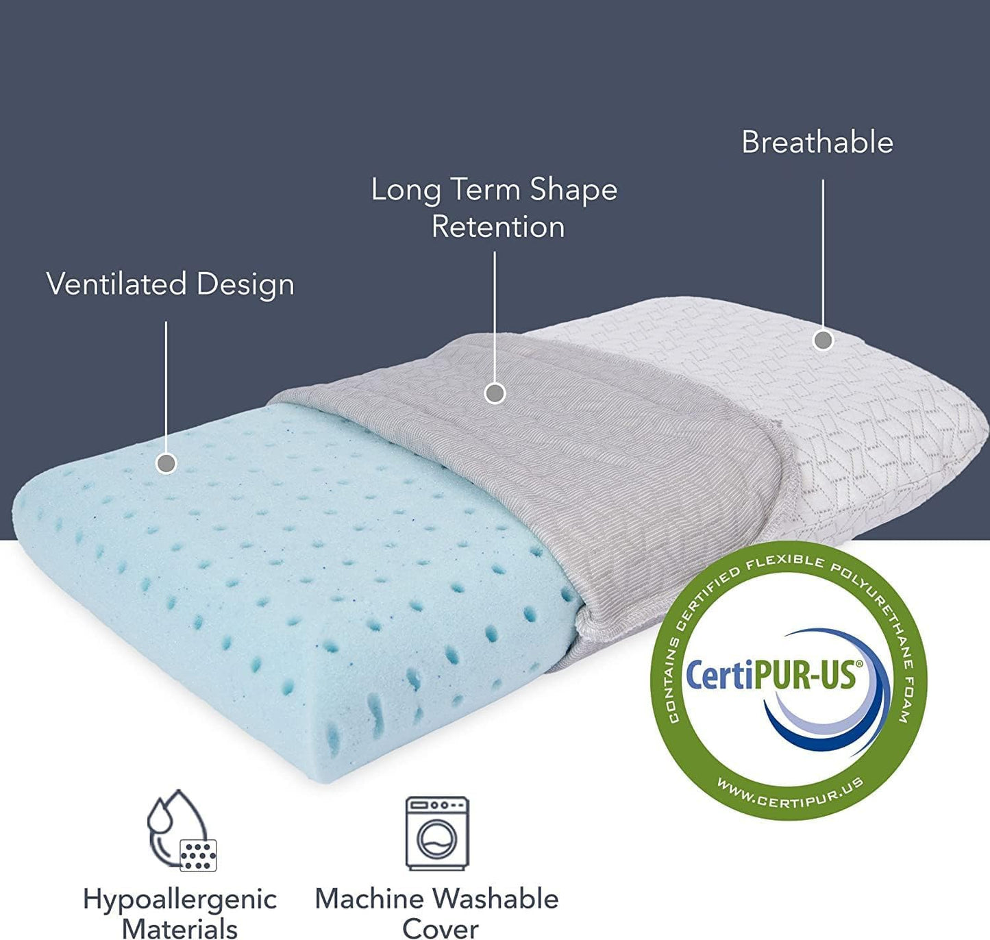 Vaverto Rose Pink Travel and Camping Pillow - Compressible Medium Firm Memory Foam, Viscose Made from Bamboo Cover, Machine Washable, Ideal for Backpacking, Airplane, Car Travel