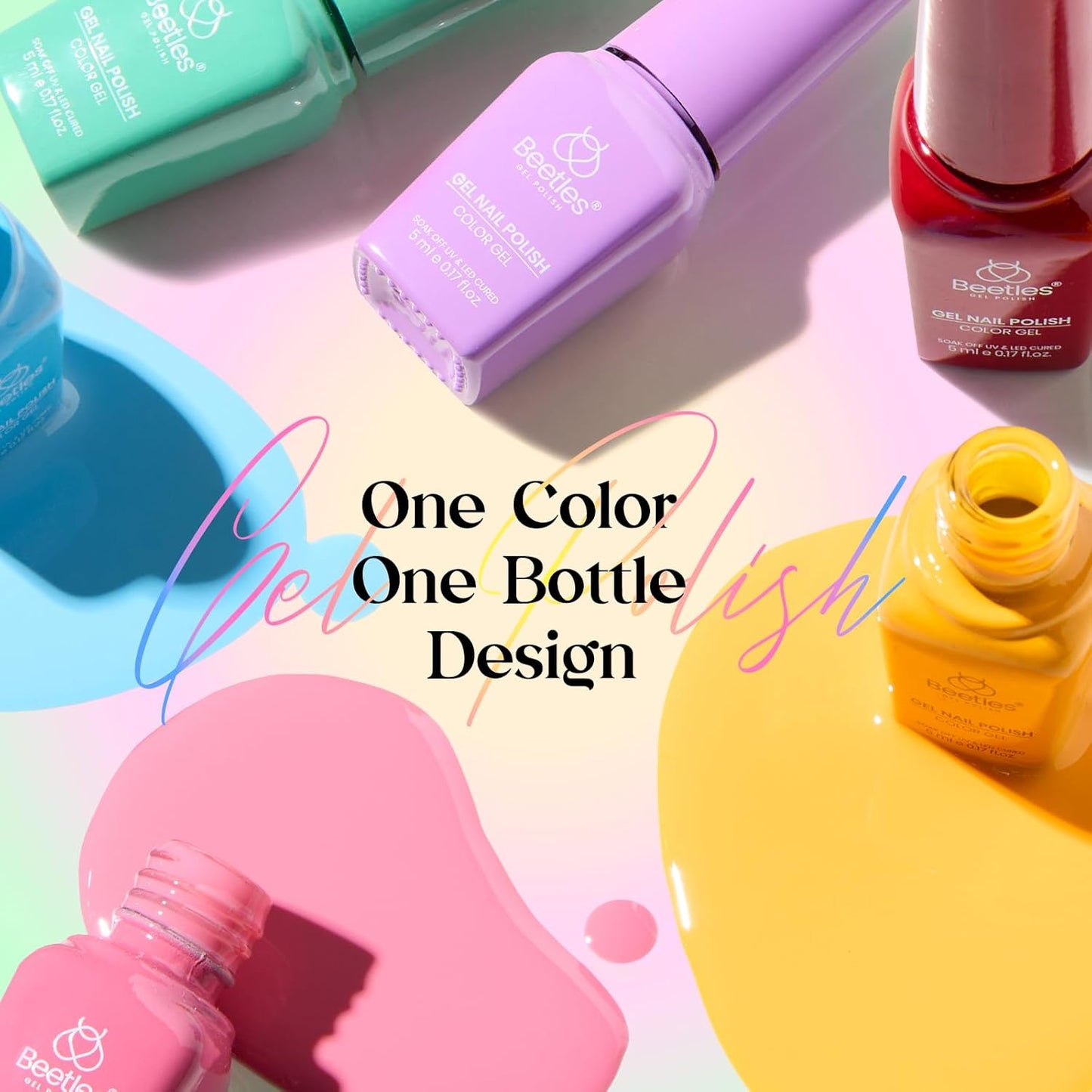 Beetles Gel Nail Polish Kit with U V Light - 25 Colors 51 Pcs Gel Polish Kit One Color One Bottle with Top &Base Coat Beauty Must Have DIY Salon Imprints of Time Collection Gifts for Women Teen Girls