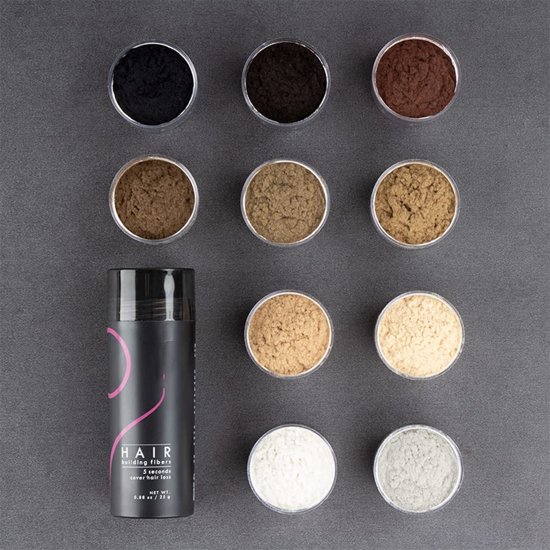 Hair Fibers Hair Building Fibers Undetectable Hair Fuller Thicker,Instantly Cover Sparse Hair 25g/0.88oz (black)