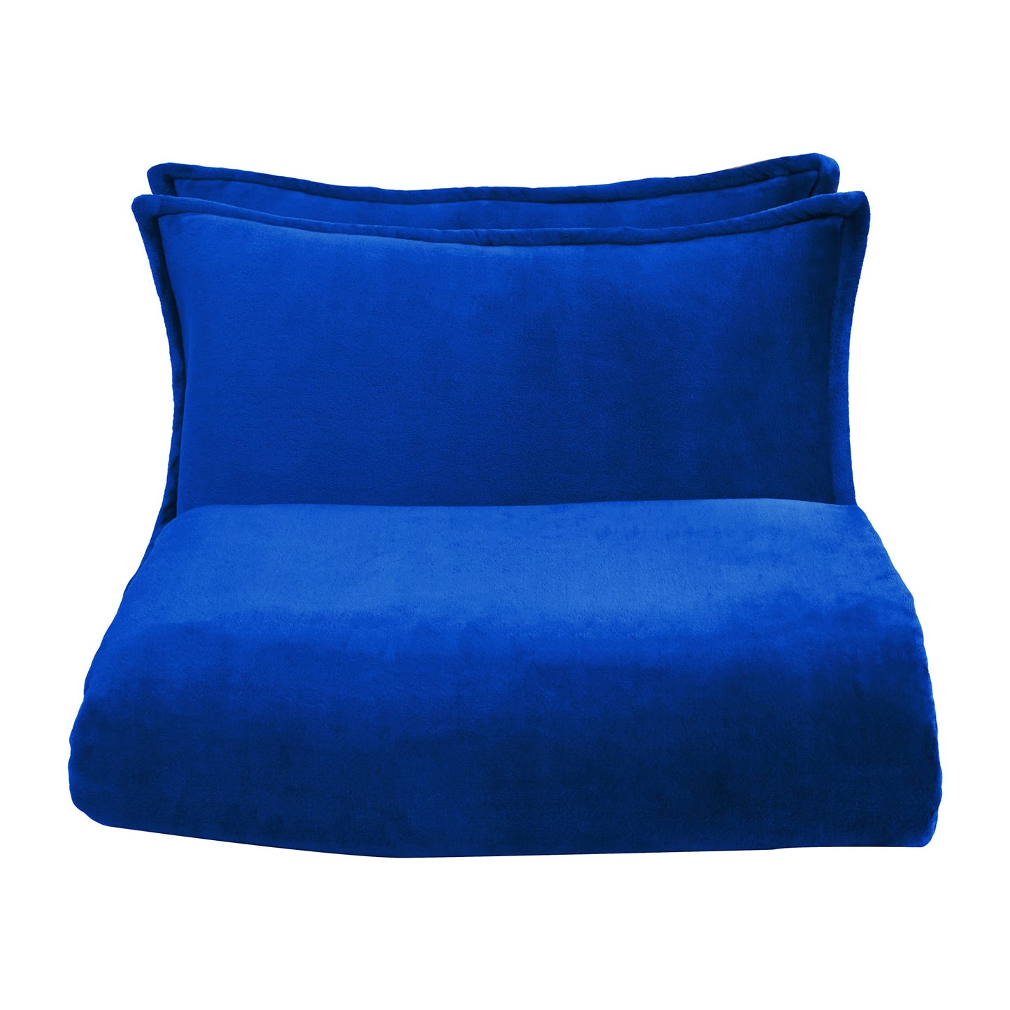 Ocomfly Queen Blanket and Pillow Set - Premium fleece blanket with 2 matching queen pillow shams. Cozy, plush, and stylish. Super soft blanket with decorative pillows for bed. Cobalt Queen blanket set