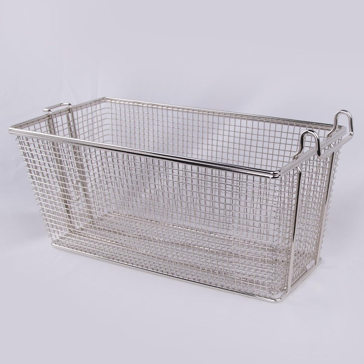 CLIVIA Deep Fryer Basket Only, 4 Pack Commercial Fry Baskets with Handle and Front Hooks, 13¼" x 6½" x 6" Frying Basket for Natural Gas Liquid Propane Deep Fryer