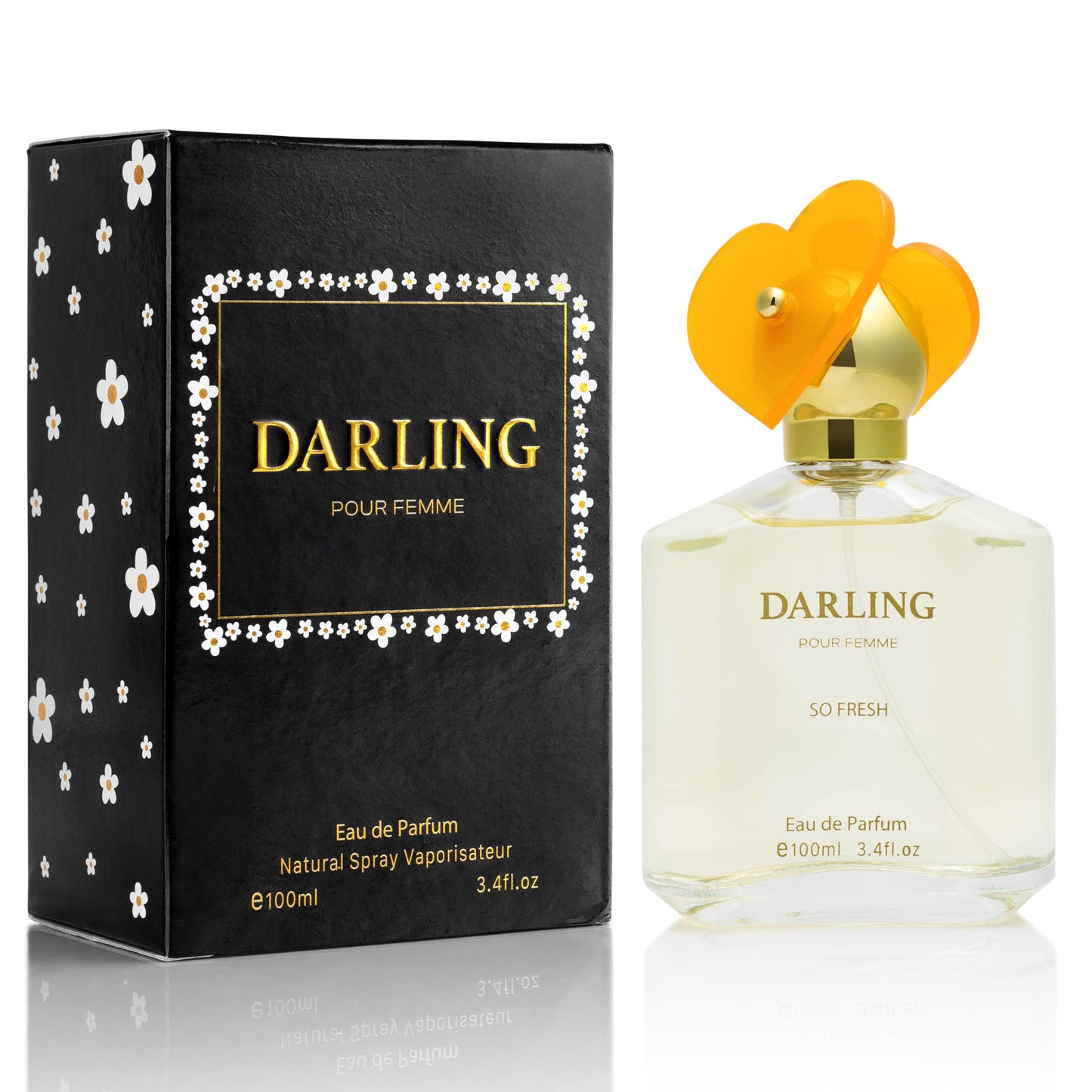 Darling for Women Eau De Parfum- Floral & Woody Fragrance - Top Notes of Gardenia, Violet Petals & Jasmine - Powdery Soft Dry Down of White Woods, Vanilla & Musk as Base - Elegant 100ml Bottle