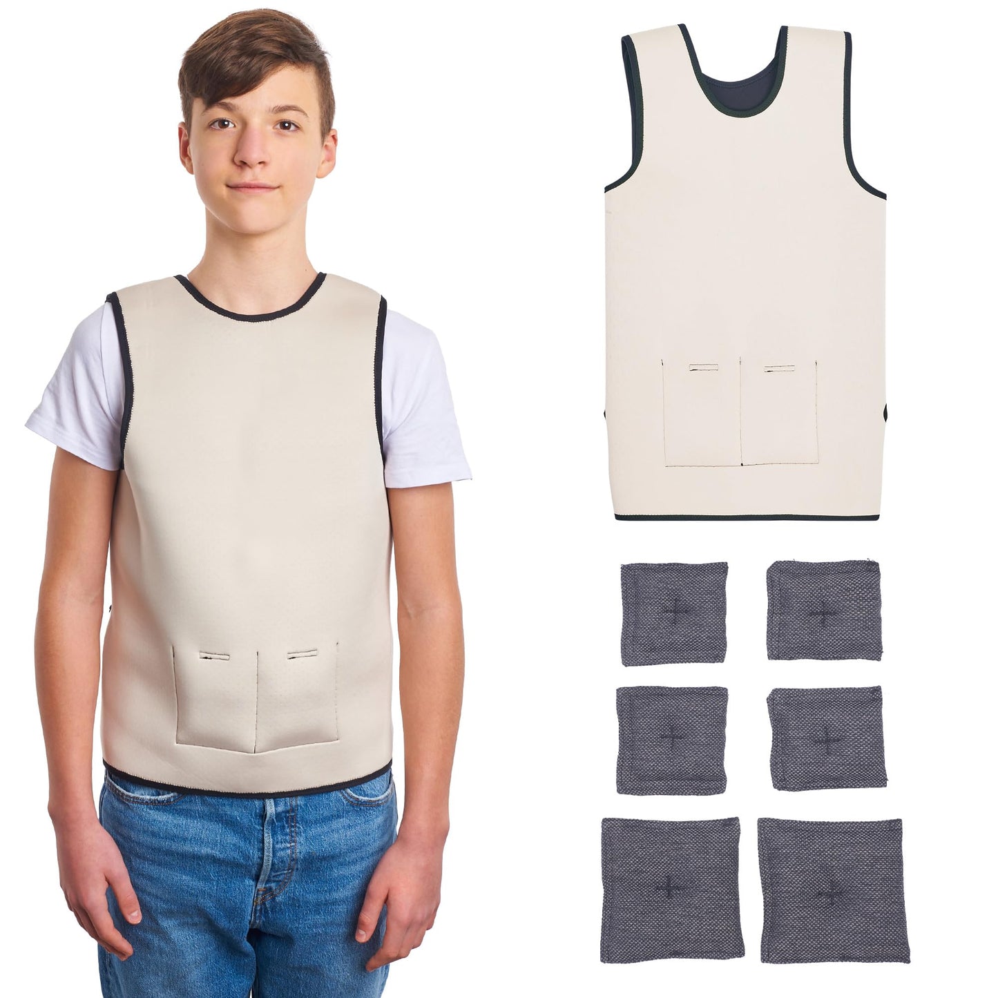 Weighted Vest for Kids | Sensory Pressure Vest for Autism & ADHD | Deep Pressure Therapy for Children | Adjustable Weighted Compression for Sensory Needs