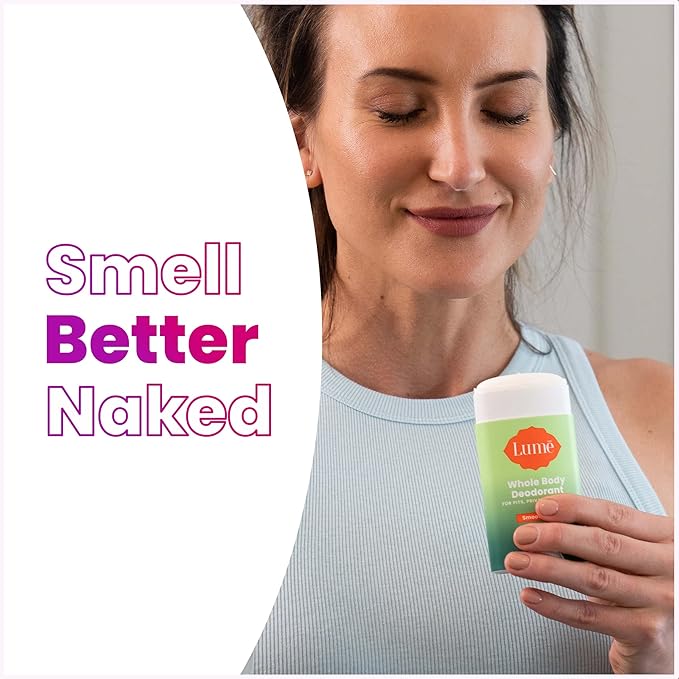 Lume Whole Body Deodorant - Smooth Solid Stick - 72 Hour Odor Control - Aluminum Free, Baking Soda Free and Skin Loving - 2.6 Ounce (Pack of 3) (Fresh Alpine)