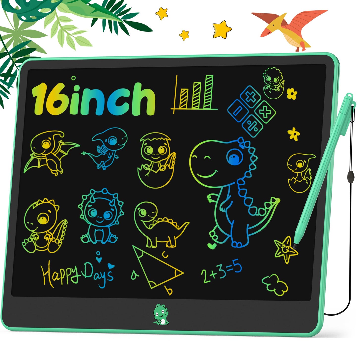 LCD Writing Tablet for Kids 12 Inch, Kids Learning Toys Drawing Pad for Girls Boys, Erasable Doodle Board for Toddlers 3 4 5 6 7 8 Year Old Travel Essentials, Christmas Birthday for Kids - Orange