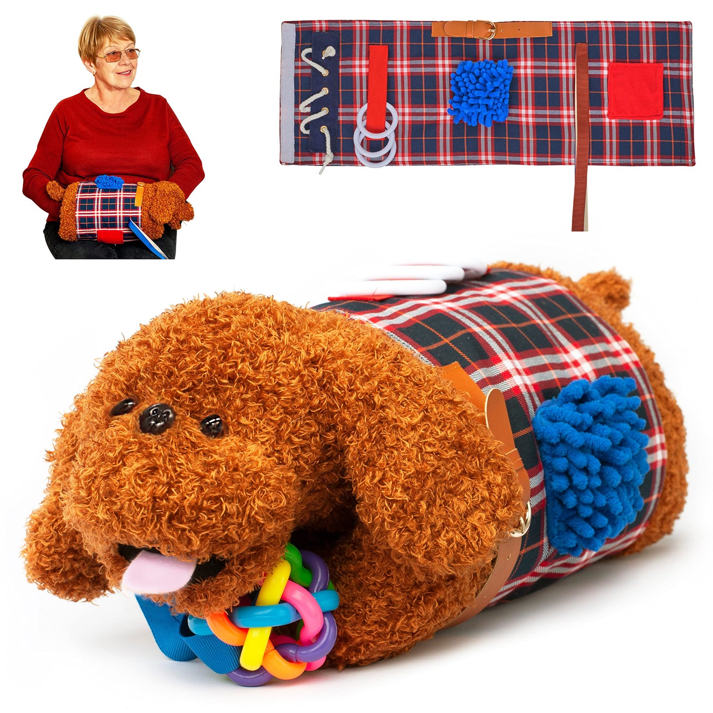 ODOXIA Fidget Muff and Blanket for Elderly | Fidget Blanket for Dementia | Dementia Products for Elderly | Gift and Activities for Seniors with Alzheimer’s | Sensory Toys