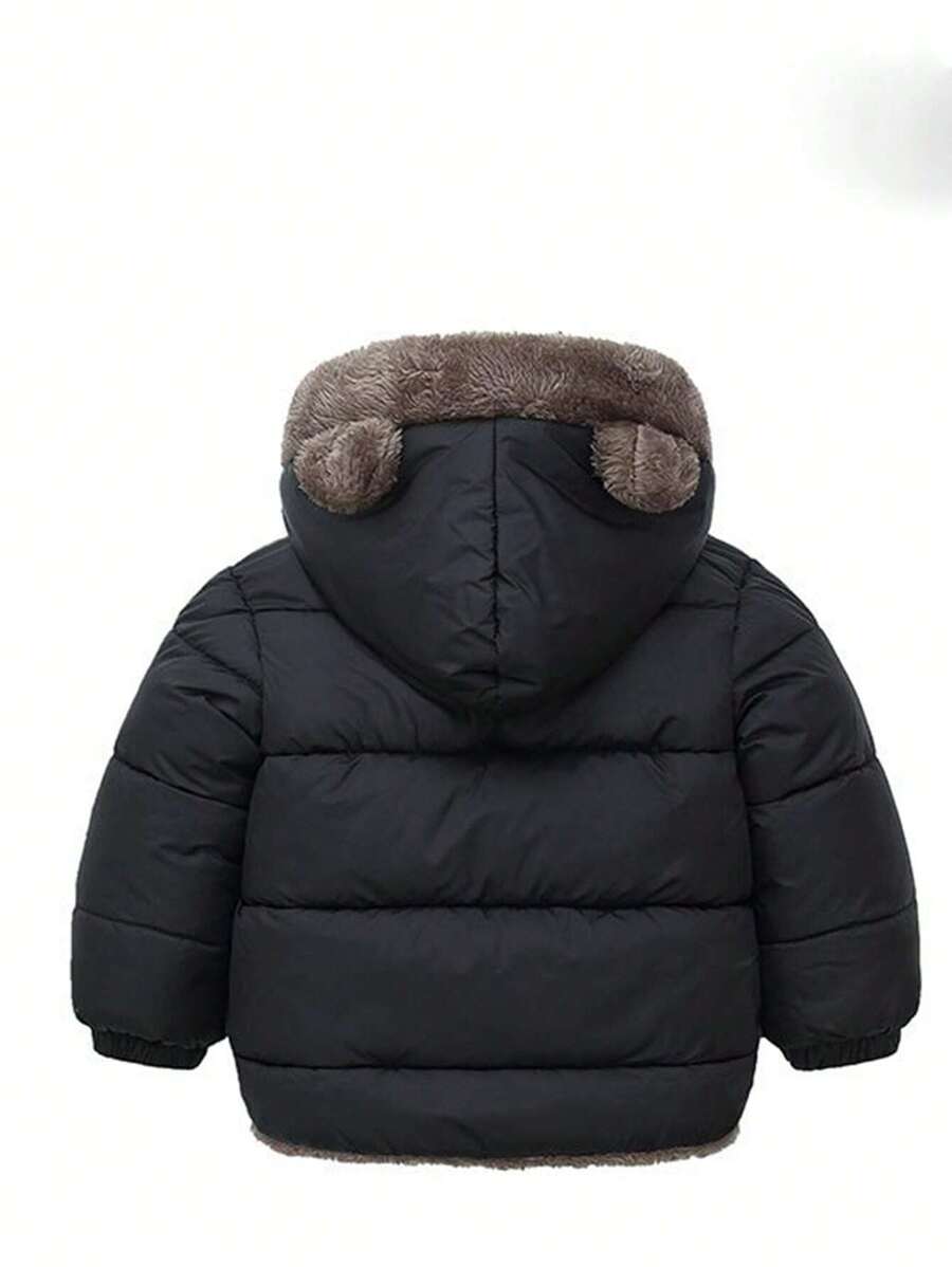 2-In-1 Reversible Hooded Jacket For Young Boys, Winter