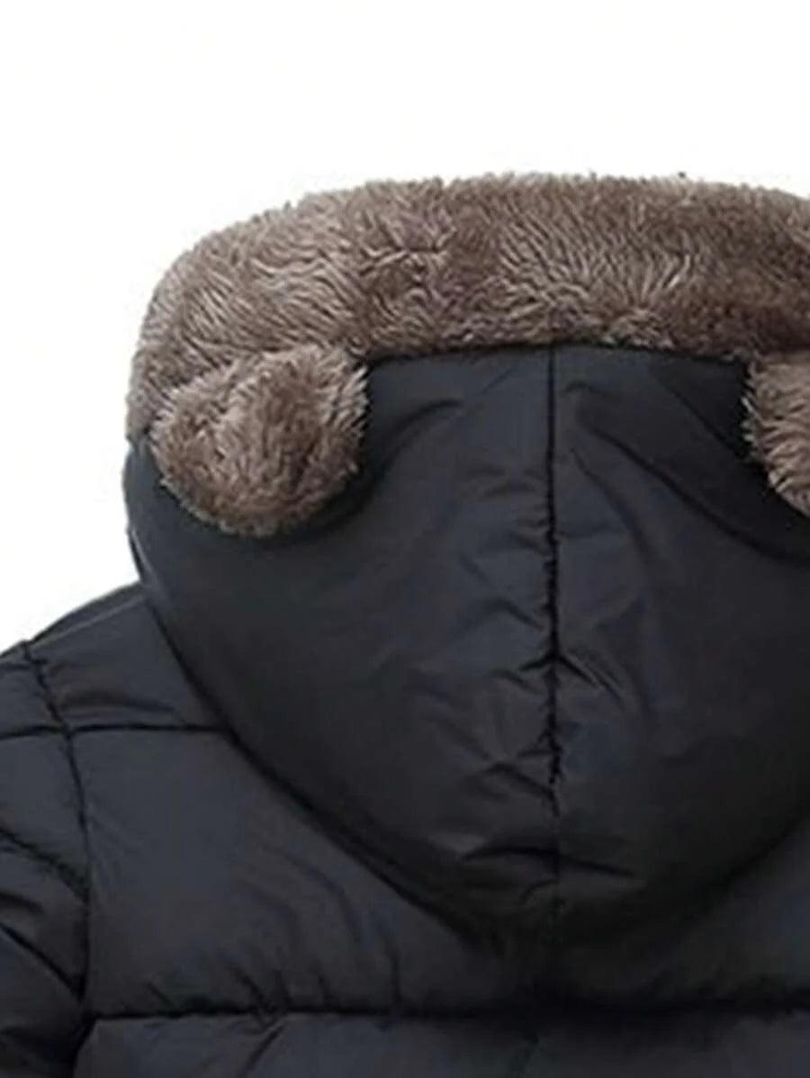 2-In-1 Reversible Hooded Jacket For Young Boys, Winter