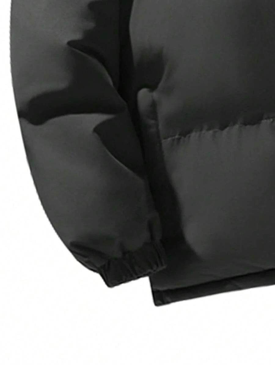 1pc Teenage Boys/Kids Fashionable Loose Casual Outdoor Letter Print Decor Halloween Party Thick Hoodie Jacket, Winter