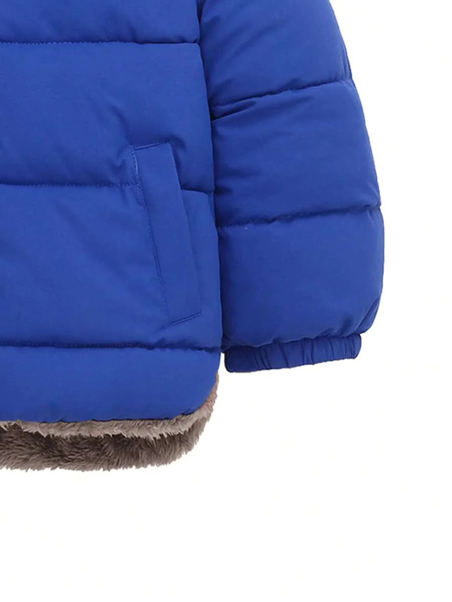 2-In-1 Reversible Hooded Jacket For Young Boys, Winter