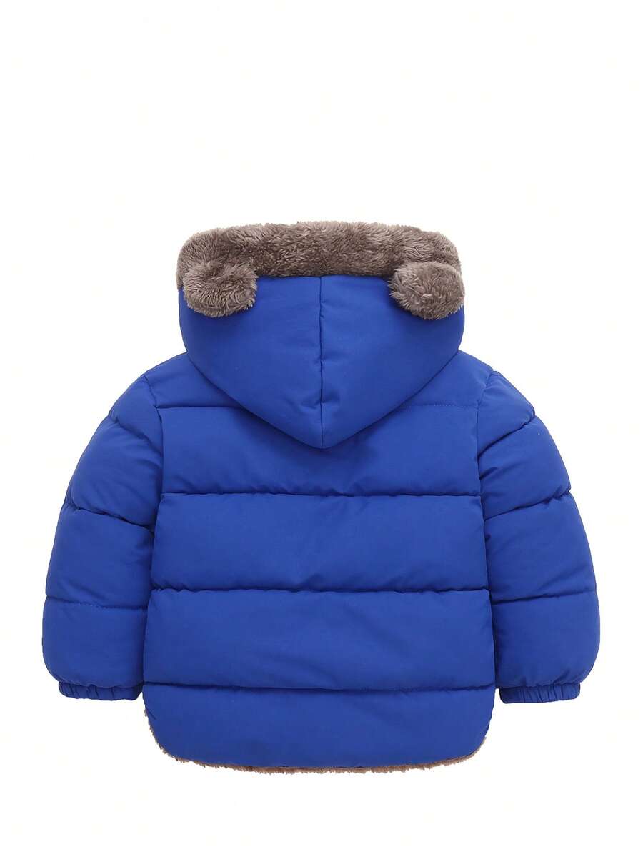 2-In-1 Reversible Hooded Jacket For Young Boys, Winter
