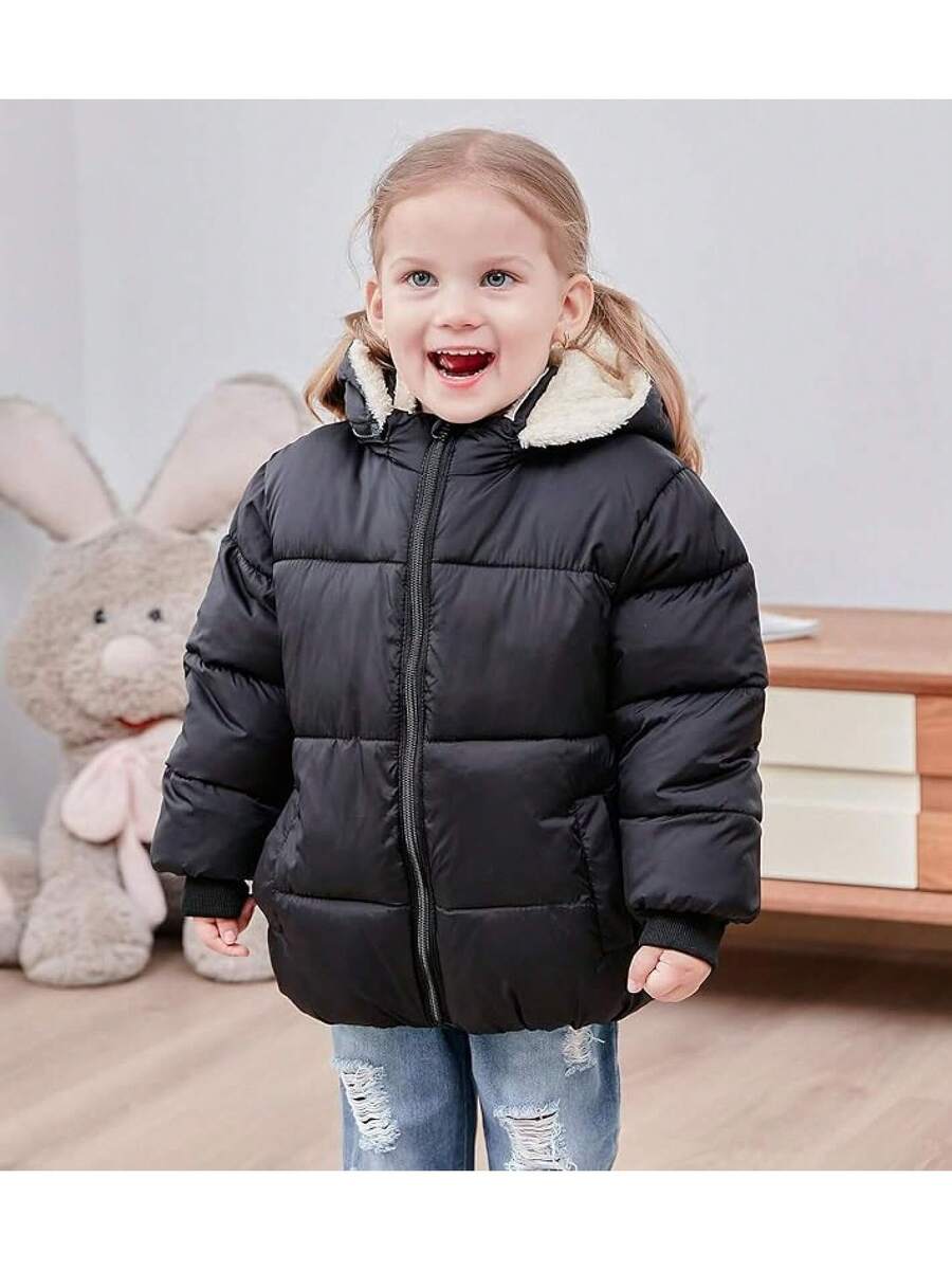 2025 New Model 1-6T Baby Girl Boy Winter Fleece Coats Toddler Warm Puffer Jackets Kids Down Alternative Outerwear