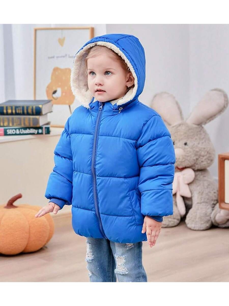 2025 New Model 1-6T Baby Girl Boy Winter Fleece Coats Toddler Warm Puffer Jackets Kids Down Alternative Outerwear