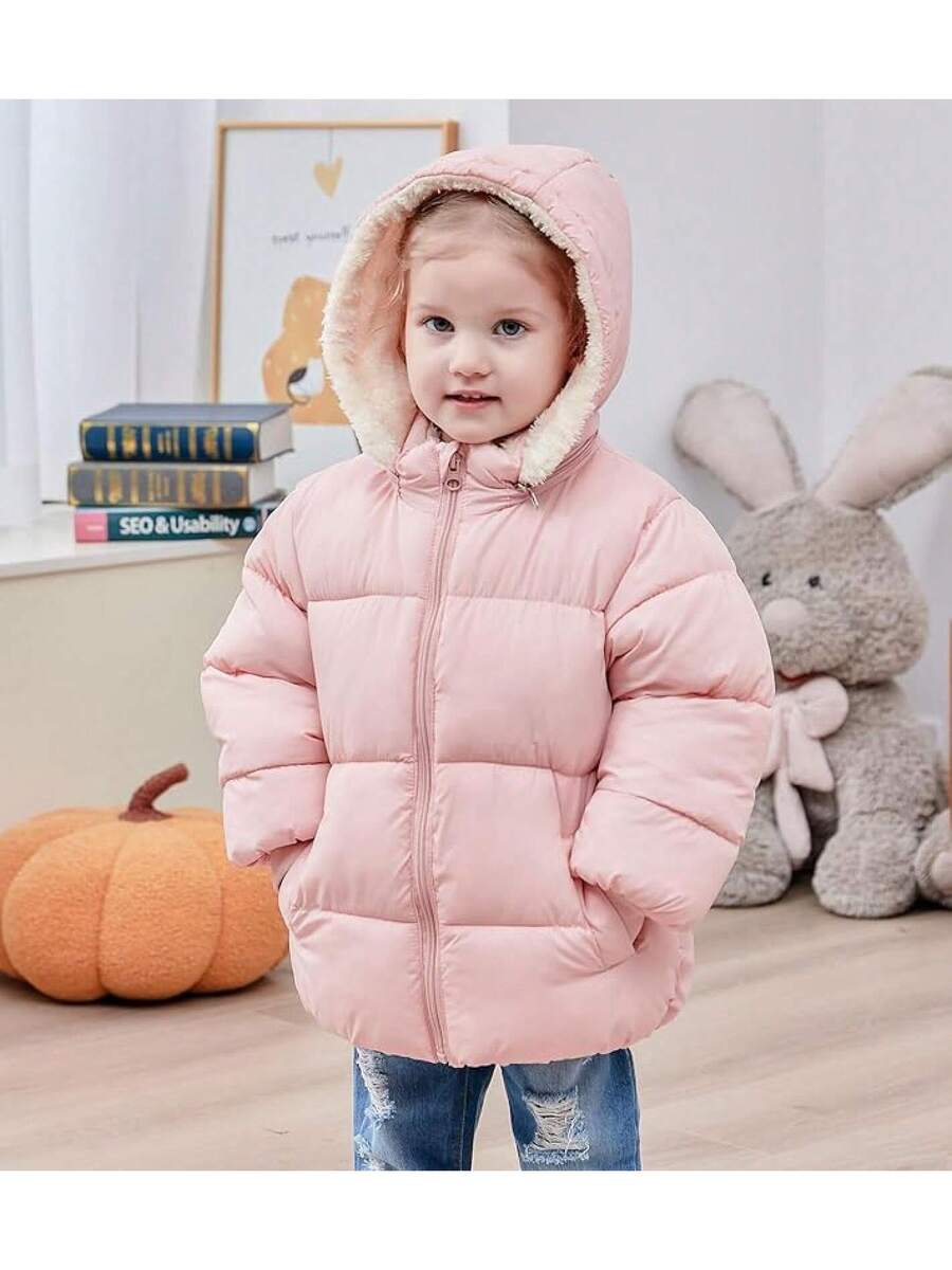 2025 New Model 1-6T Baby Girl Boy Winter Fleece Coats Toddler Warm Puffer Jackets Kids Down Alternative Outerwear