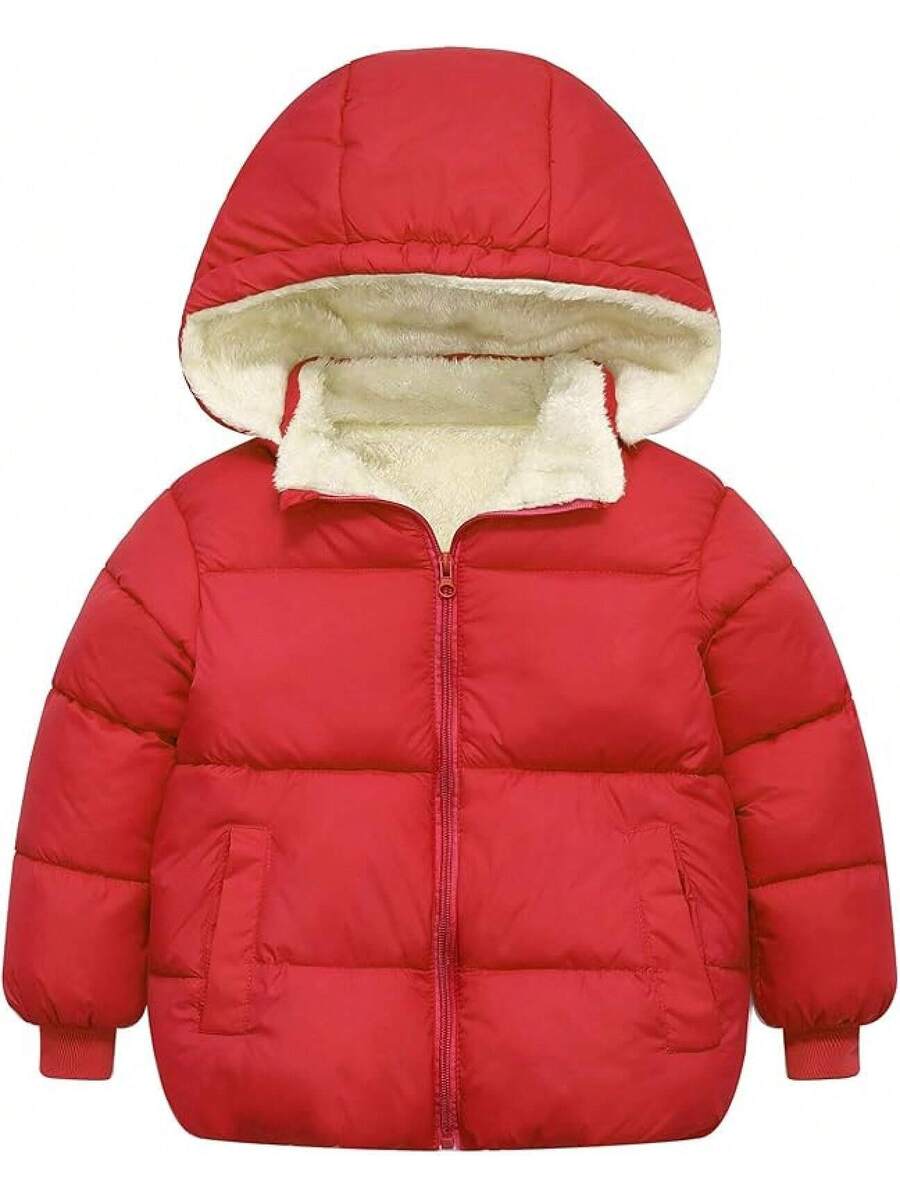 2025 New Model 1-6T Baby Girl Boy Winter Fleece Coats Toddler Warm Puffer Jackets Kids Down Alternative Outerwear