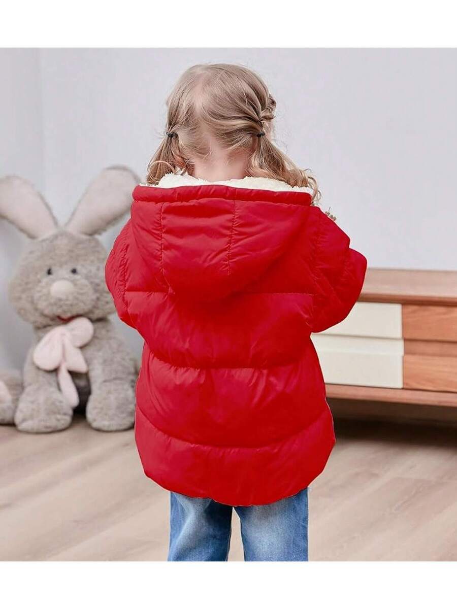 2025 New Model 1-6T Baby Girl Boy Winter Fleece Coats Toddler Warm Puffer Jackets Kids Down Alternative Outerwear