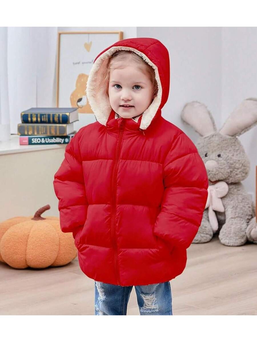 2025 New Model 1-6T Baby Girl Boy Winter Fleece Coats Toddler Warm Puffer Jackets Kids Down Alternative Outerwear