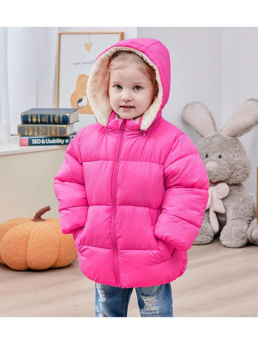2025 New Model 1-6T Baby Girl Boy Winter Fleece Coats Toddler Warm Puffer Jackets Kids Down Alternative Outerwear