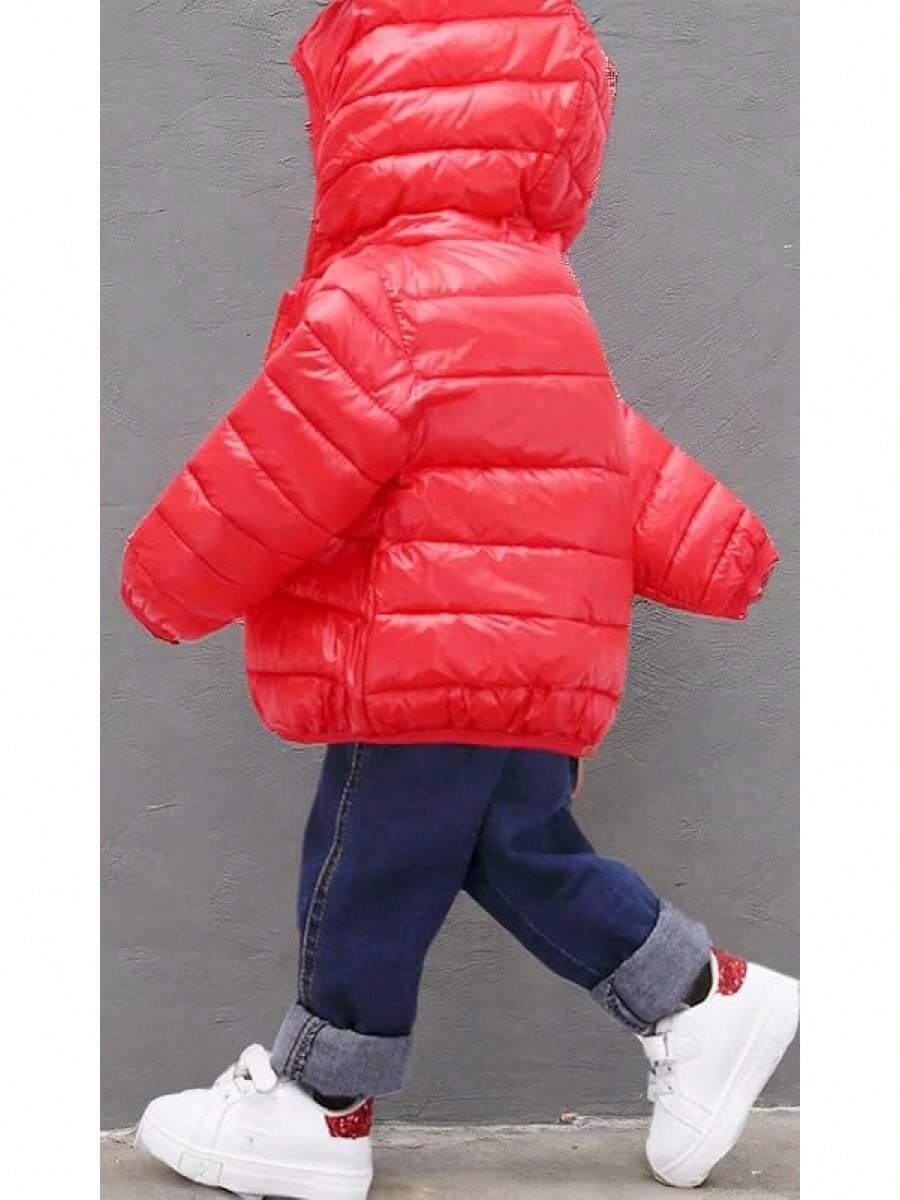 2025 New Model Kids Boy Girl Winter Hooded Puffer Jackets Coats Light Weight Padded Outerwear