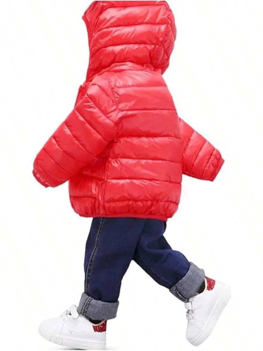 2025 New Model Kids Boy Girl Winter Hooded Puffer Jackets Coats Light Weight Padded Outerwear