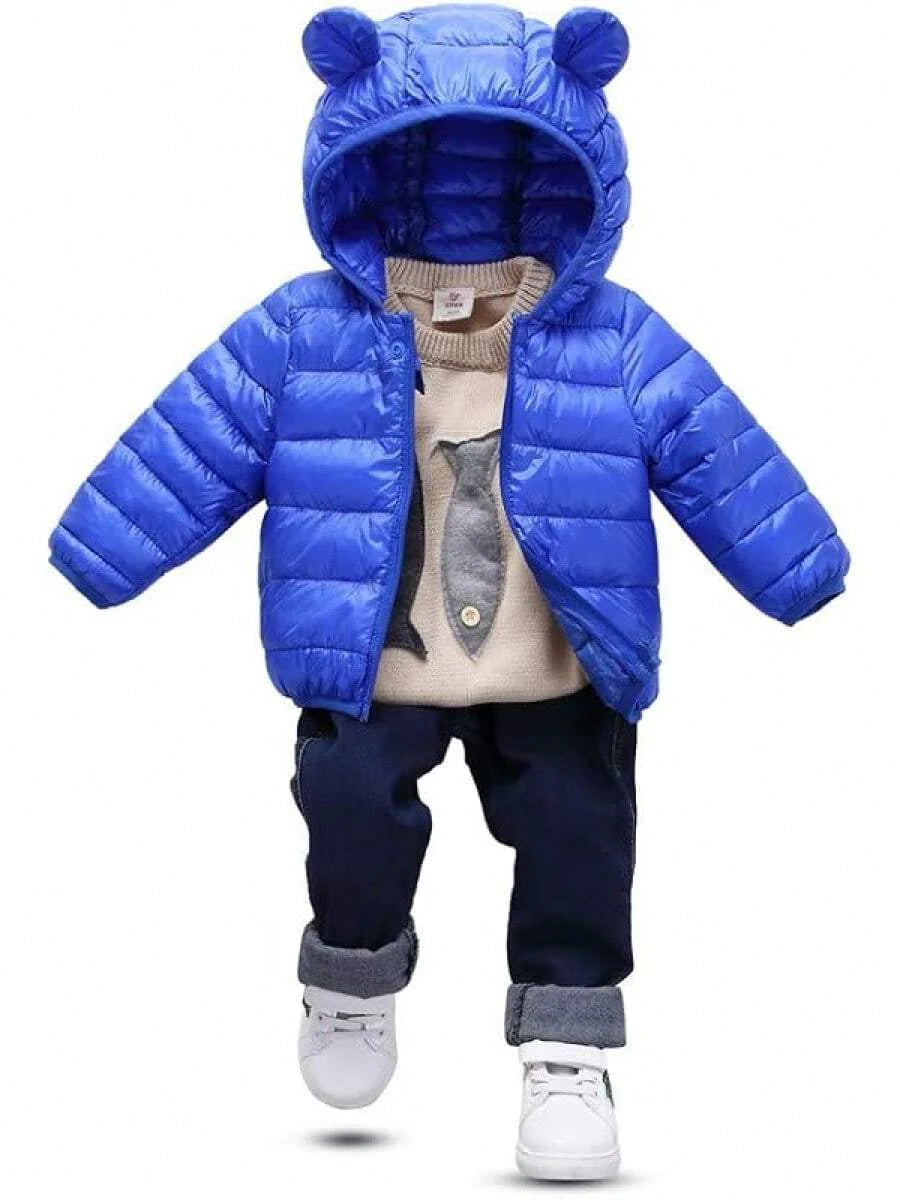 2025 New Model Kids Boy Girl Winter Hooded Puffer Jackets Coats Light Weight Padded Outerwear