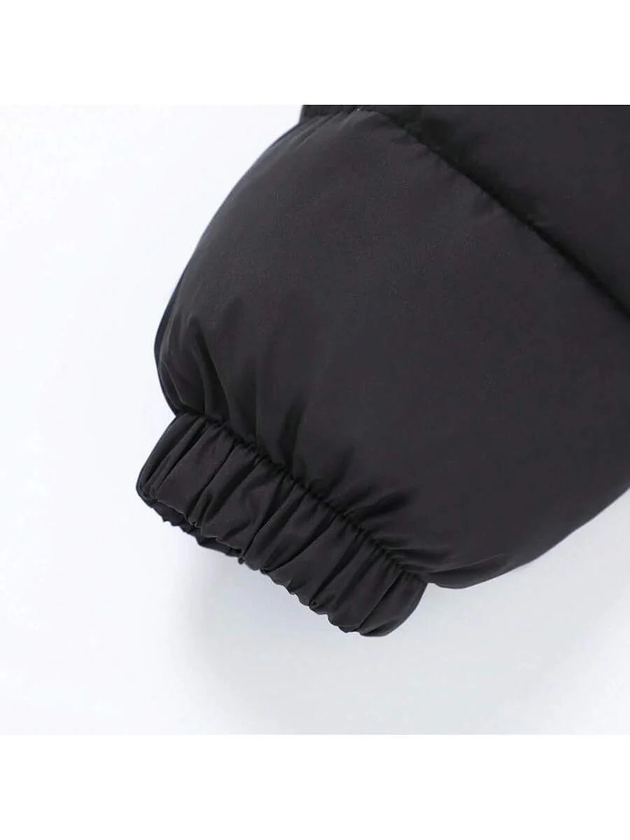 2025 New Model Kids Boy Girl Puffer Jacket Coat Hood Mid Length Light Weight Warm Insulated Padded Winter Outwear