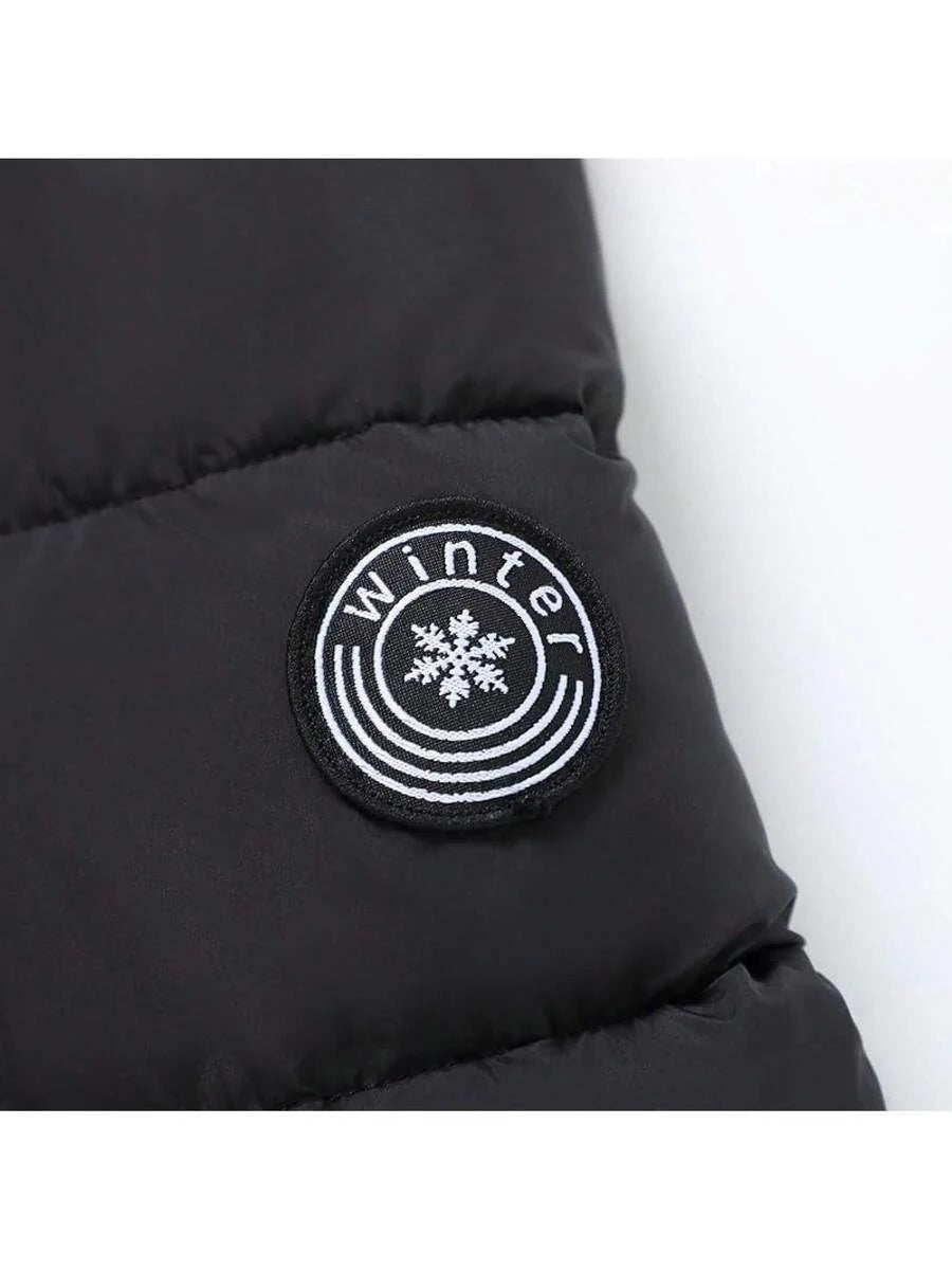 2025 New Model Kids Boy Girl Puffer Jacket Coat Hood Mid Length Light Weight Warm Insulated Padded Winter Outwear