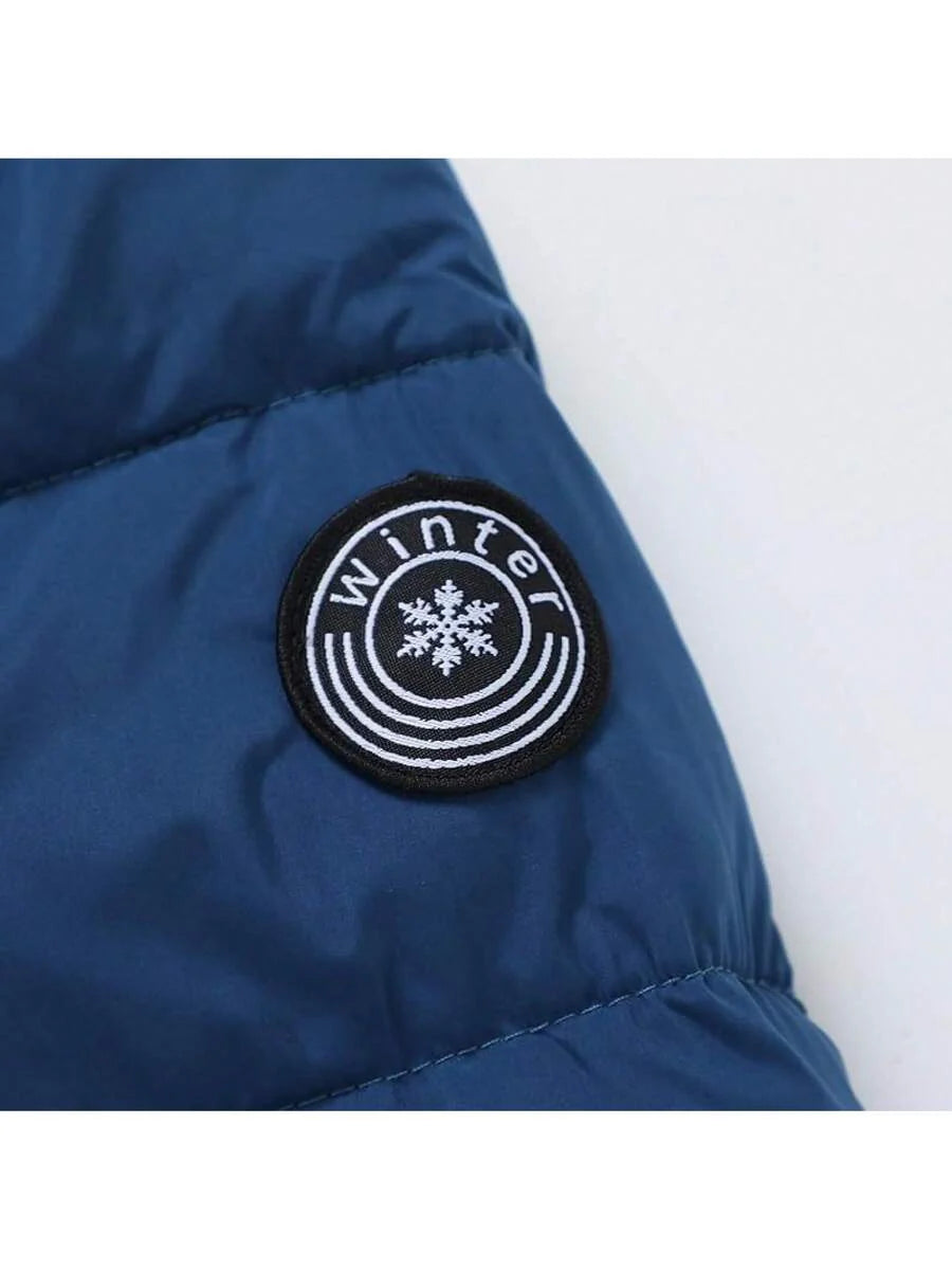 2025 New Model Kids Boy Girl Puffer Jacket Coat Hood Mid Length Light Weight Warm Insulated Padded Winter Outwear