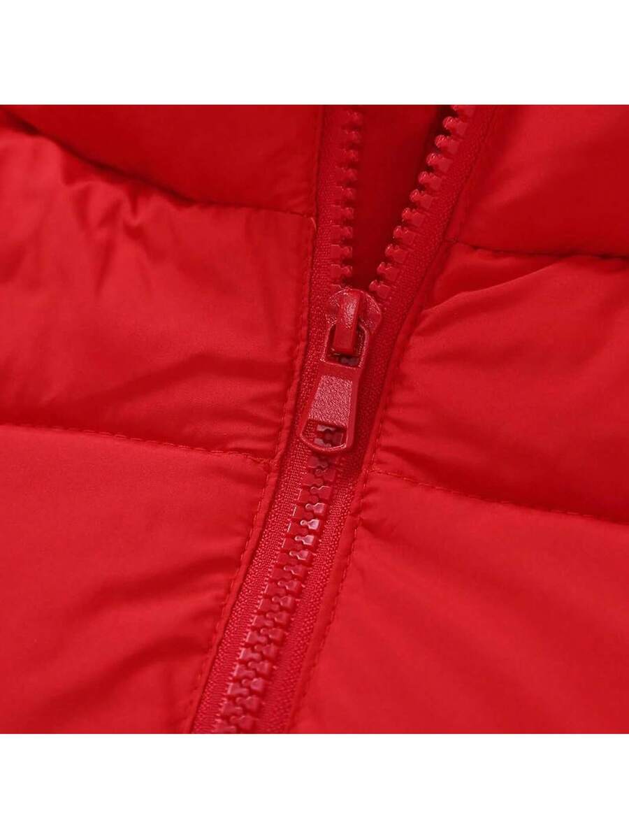 2025 New Model Kids Boy Girl Puffer Jacket Coat Hood Mid Length Light Weight Warm Insulated Padded Winter Outwear