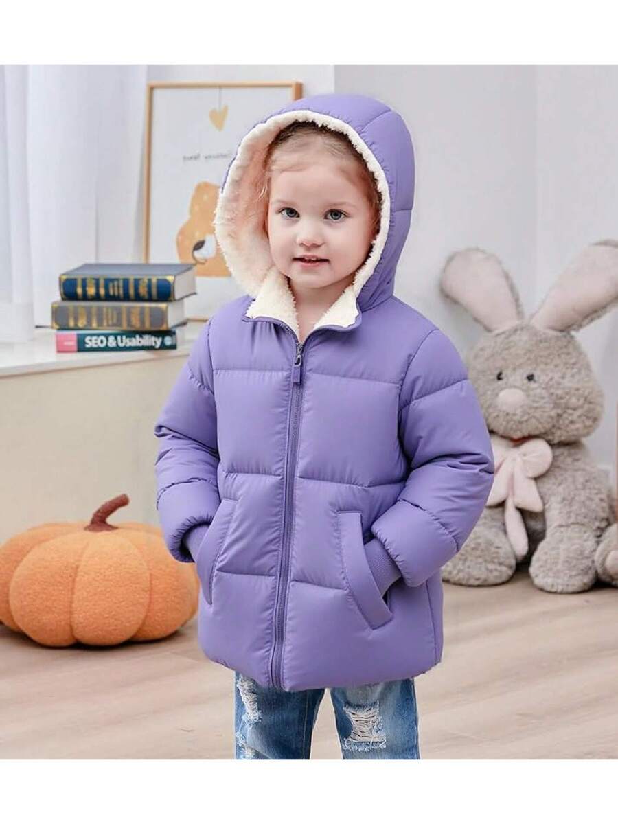 2025 New Model 1-6T Baby Girl Boy Winter Fleece Coats Toddler Warm Puffer Jackets Kids Down Alternative Outerwear