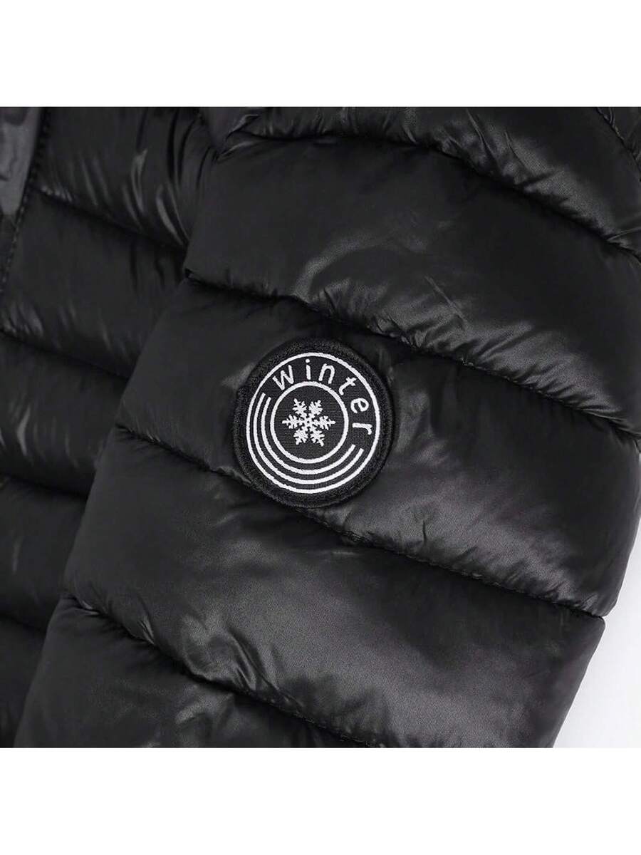 2025 New Model Kids Boy Girl Puffer Jacket Coat Hood Mid Length Light Weight Warm Insulated Padded Classic Solid Winter Outwear