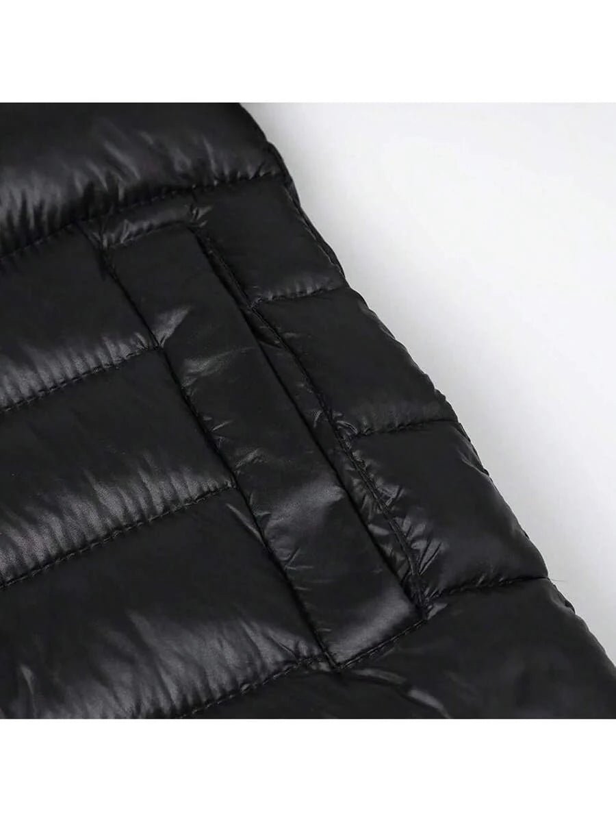 2025 New Model Kids Boy Girl Puffer Jacket Coat Hood Mid Length Light Weight Warm Insulated Padded Classic Solid Winter Outwear