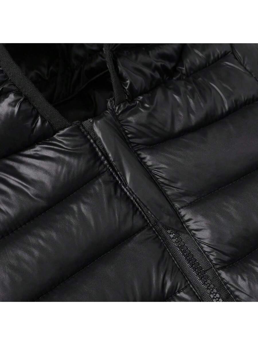 2025 New Model Kids Boy Girl Puffer Jacket Coat Hood Mid Length Light Weight Warm Insulated Padded Classic Solid Winter Outwear