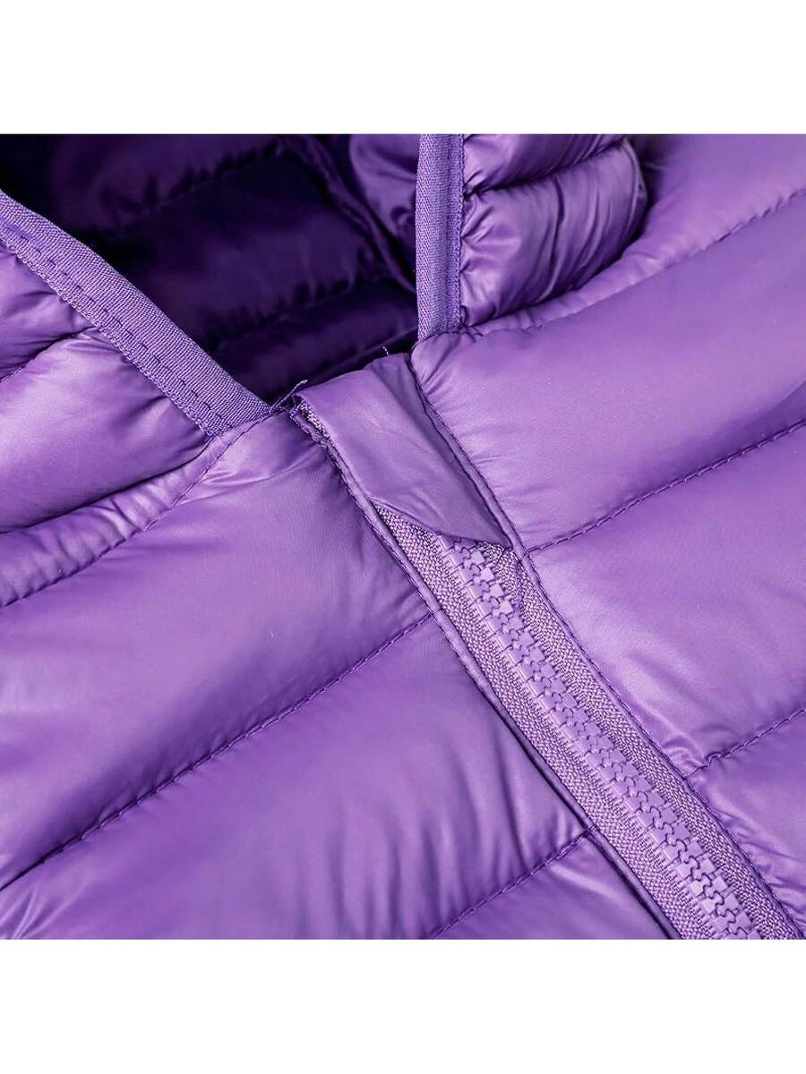 2025 New Model Kids Boy Girl Puffer Jacket Coat Hood Mid Length Light Weight Warm Insulated Padded Classic Solid Winter Outwear
