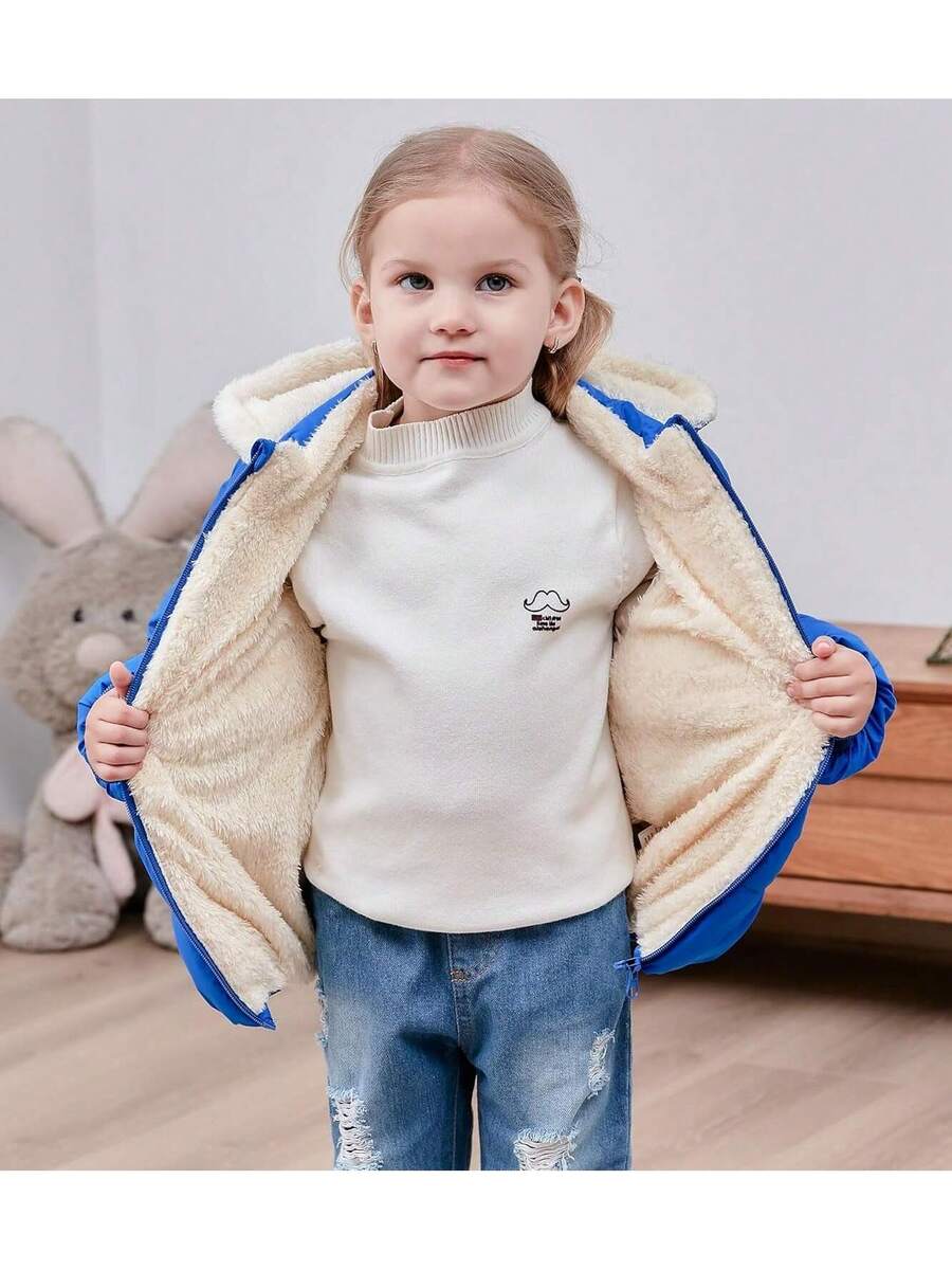 2025 New Model 1-6T Baby Girl Boy Winter Fleece Coats Toddler Warm Puffer Jackets Kids Down Alternative Outerwear
