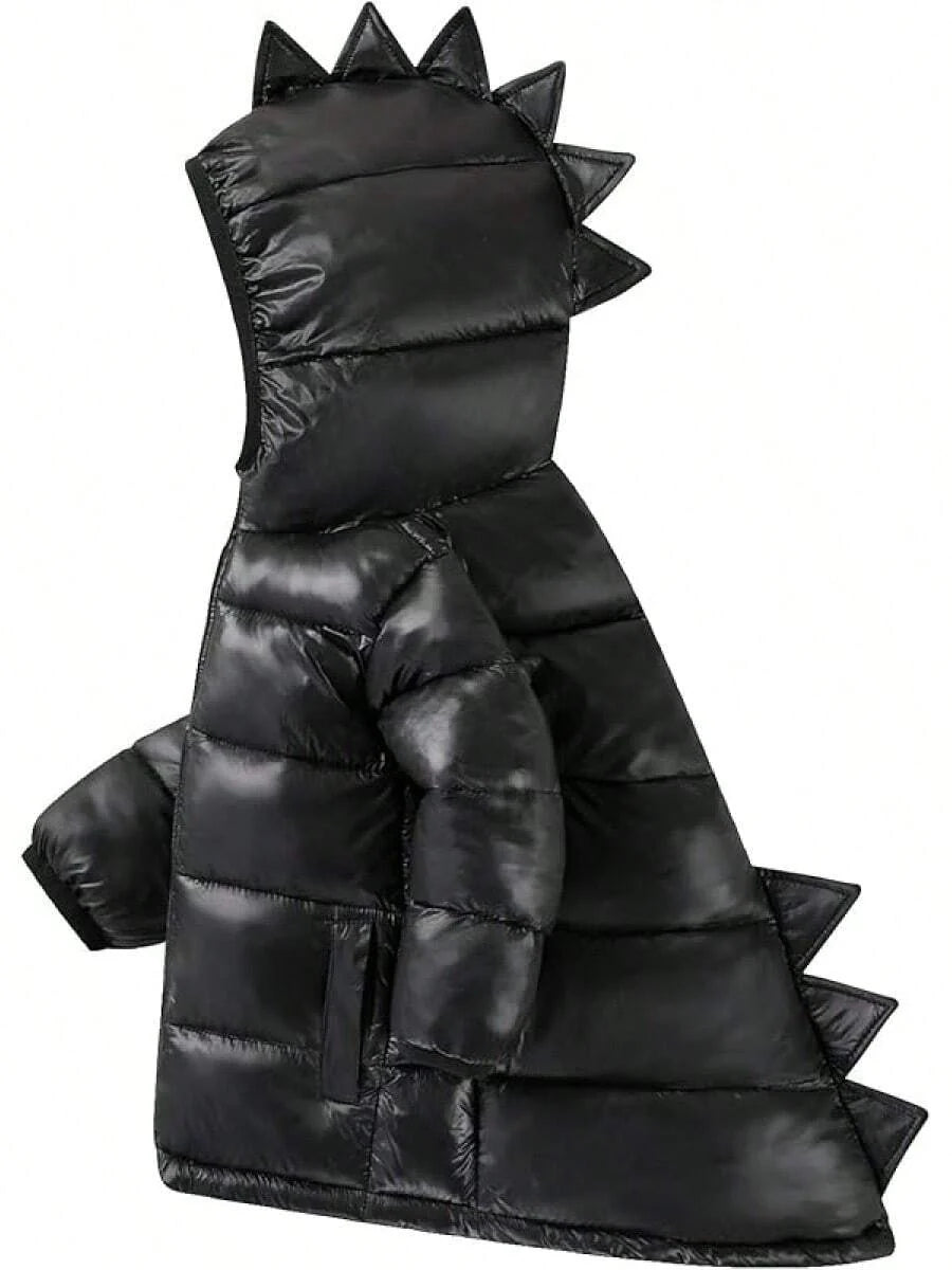 2025 New Model Baby Toddler Boy Girl Winter Dinosaur Hooded Puffer Jackets Coats Warm Zip-UP Padded Outerwear