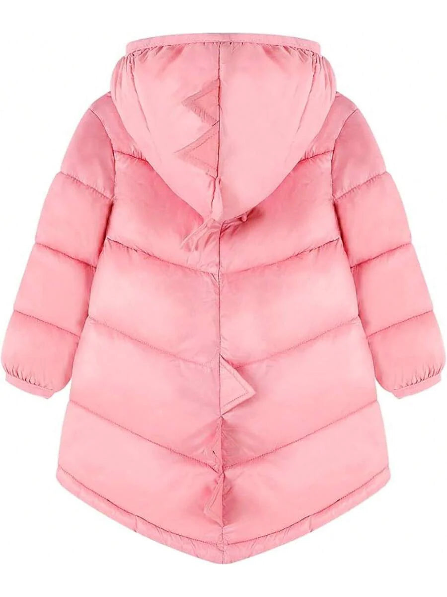 2025 New Model Baby Toddler Boy Girl Winter Dinosaur Hooded Puffer Jackets Coats Warm Zip-UP Padded Outerwear