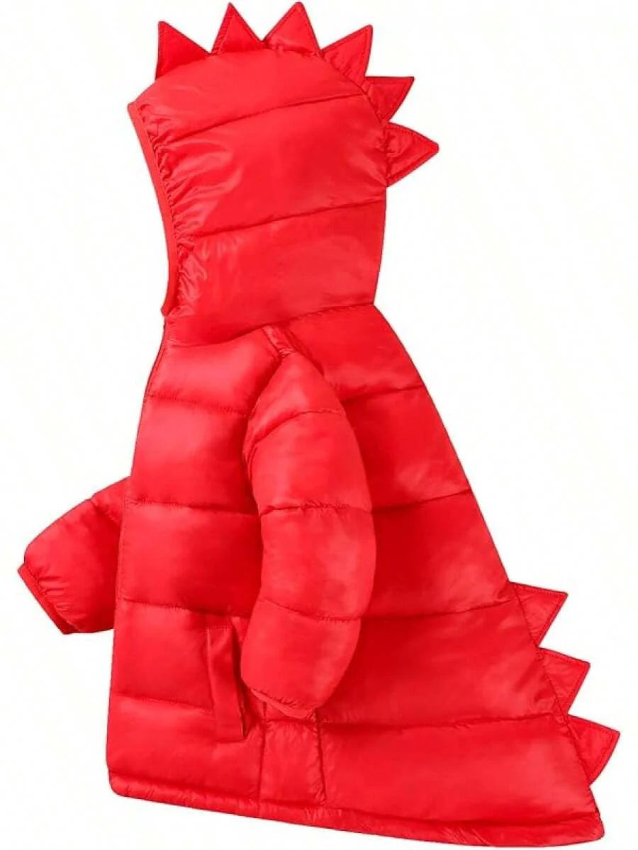 2025 New Model Baby Toddler Boy Girl Winter Dinosaur Hooded Puffer Jackets Coats Warm Zip-UP Padded Outerwear