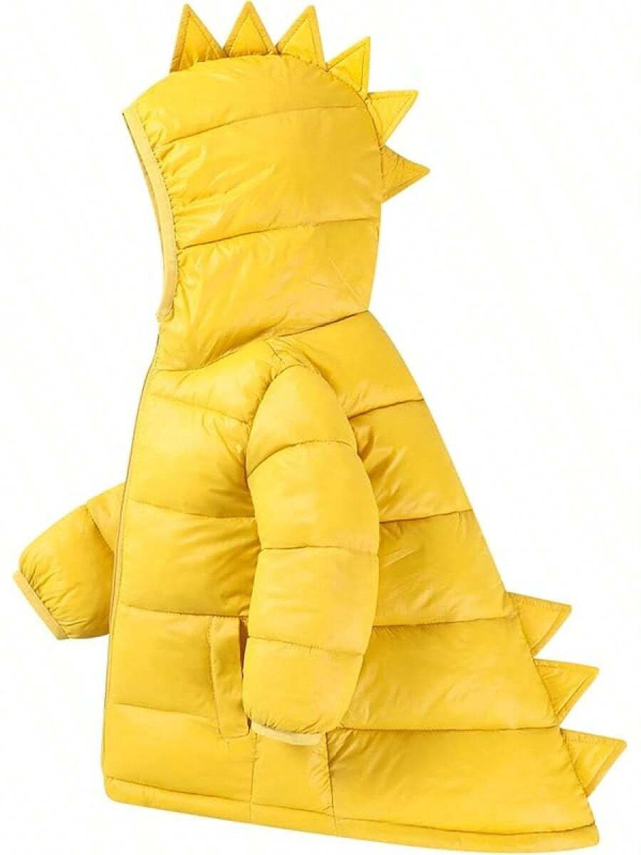2025 New Model Baby Toddler Boy Girl Winter Dinosaur Hooded Puffer Jackets Coats Warm Zip-UP Padded Outerwear