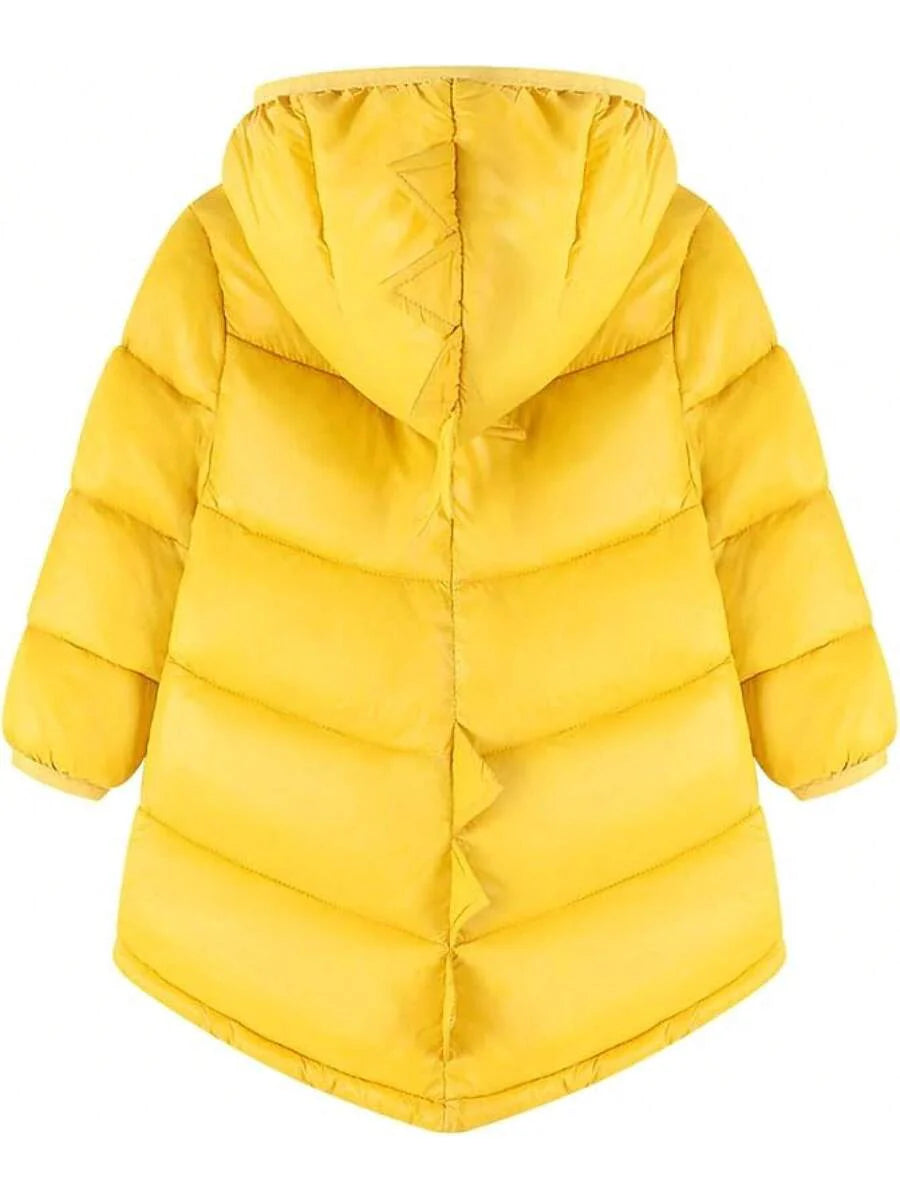 2025 New Model Baby Toddler Boy Girl Winter Dinosaur Hooded Puffer Jackets Coats Warm Zip-UP Padded Outerwear