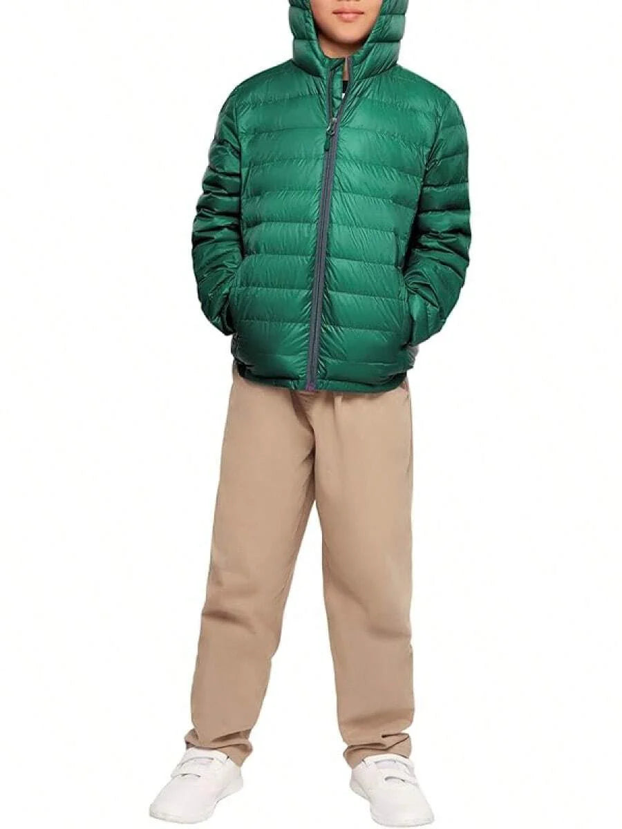 2025 New Model Boys' Ultra Lightweight Packable Down Puffer Jacket Coat